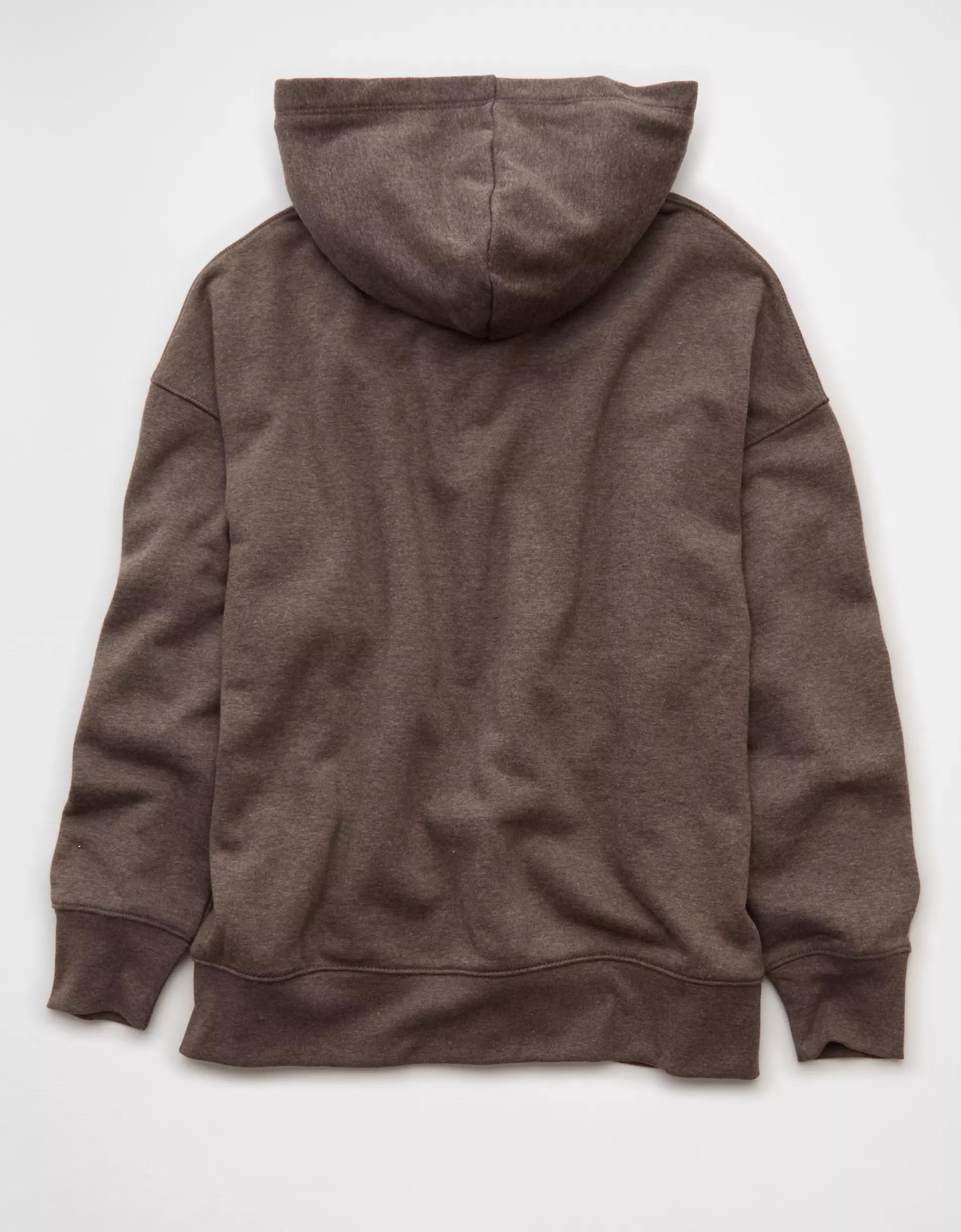 AE Everyday Luxe Oversized Zip-Up Hoodie Product Image