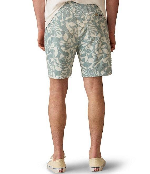 Faherty Cabana Towel Terry Foliage Print 7.5#double; Inseam Sweatshorts Product Image