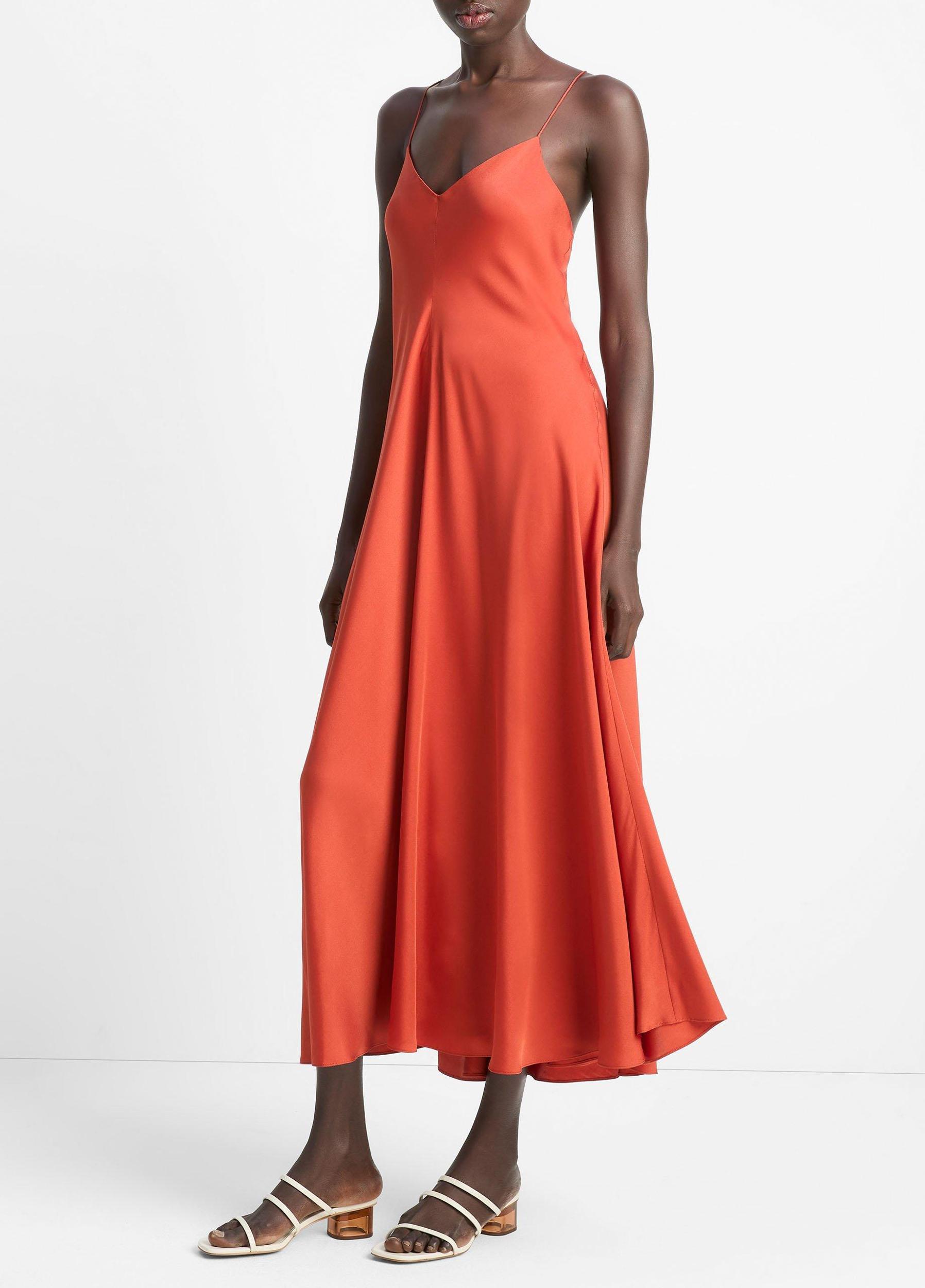 Silk-Blend A-Line Slip Dress Product Image