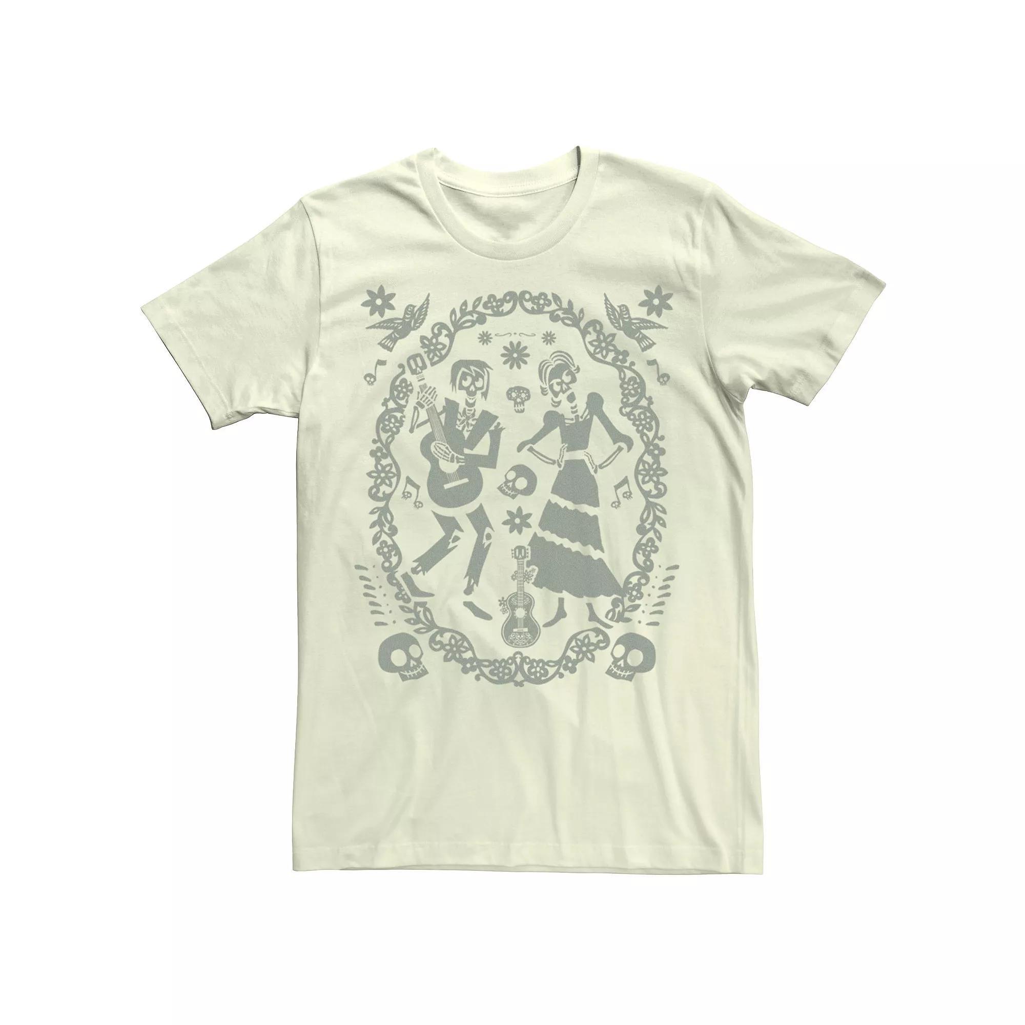 Disney / Pixar's Coco Men's Dancing Skeletons Tee, Size: 3XL, Natural Product Image