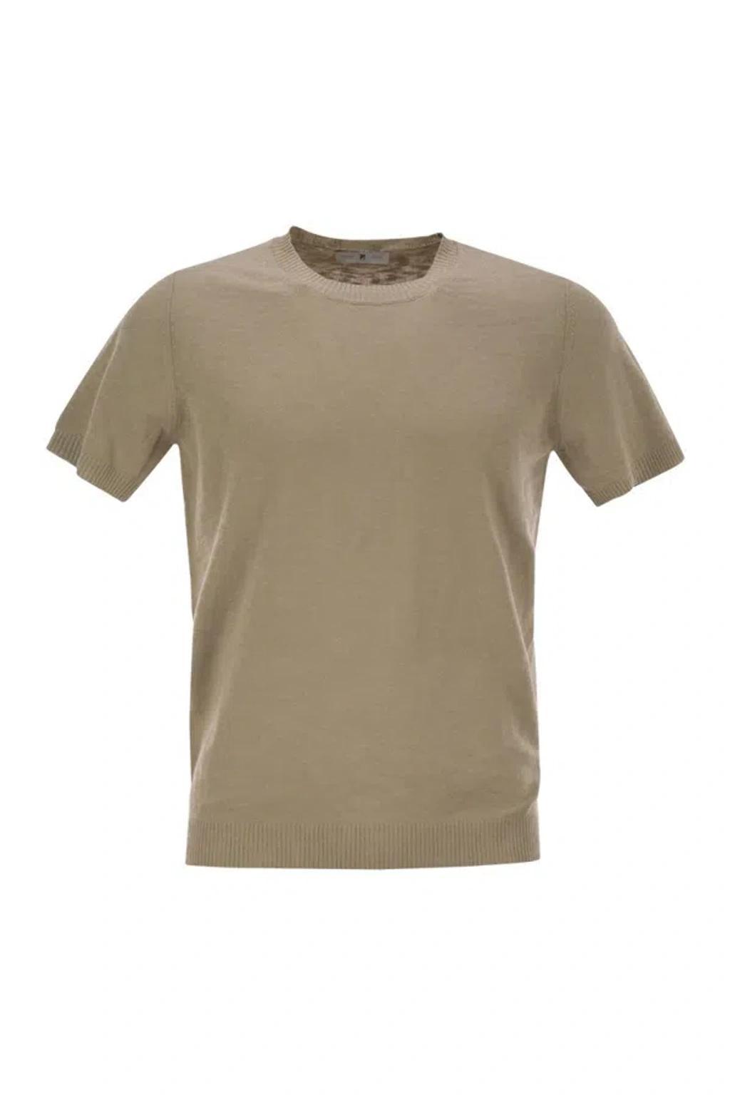 PT TORINO Crew-neck Short-sleeved Cotton Jersey Product Image