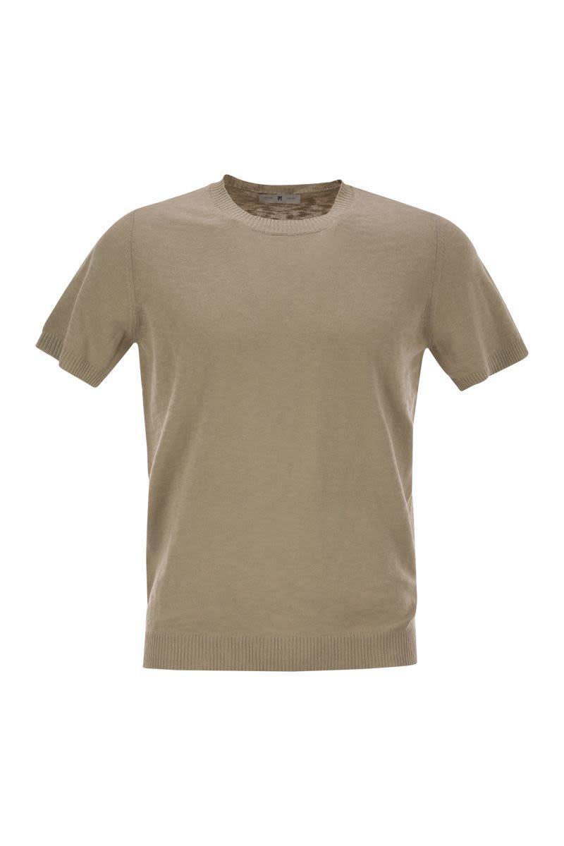PT TORINO Crew-neck Short-sleeved Cotton Jersey Product Image