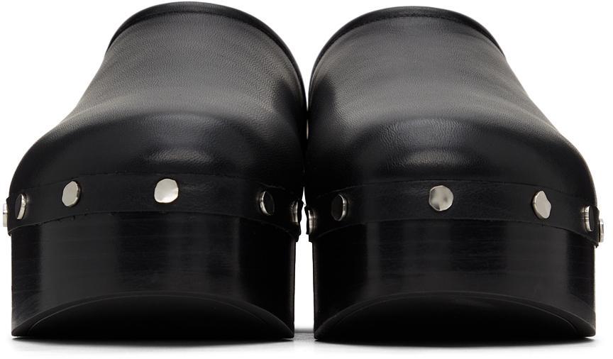 CO Studded Leather Backless Loafers In Black Product Image
