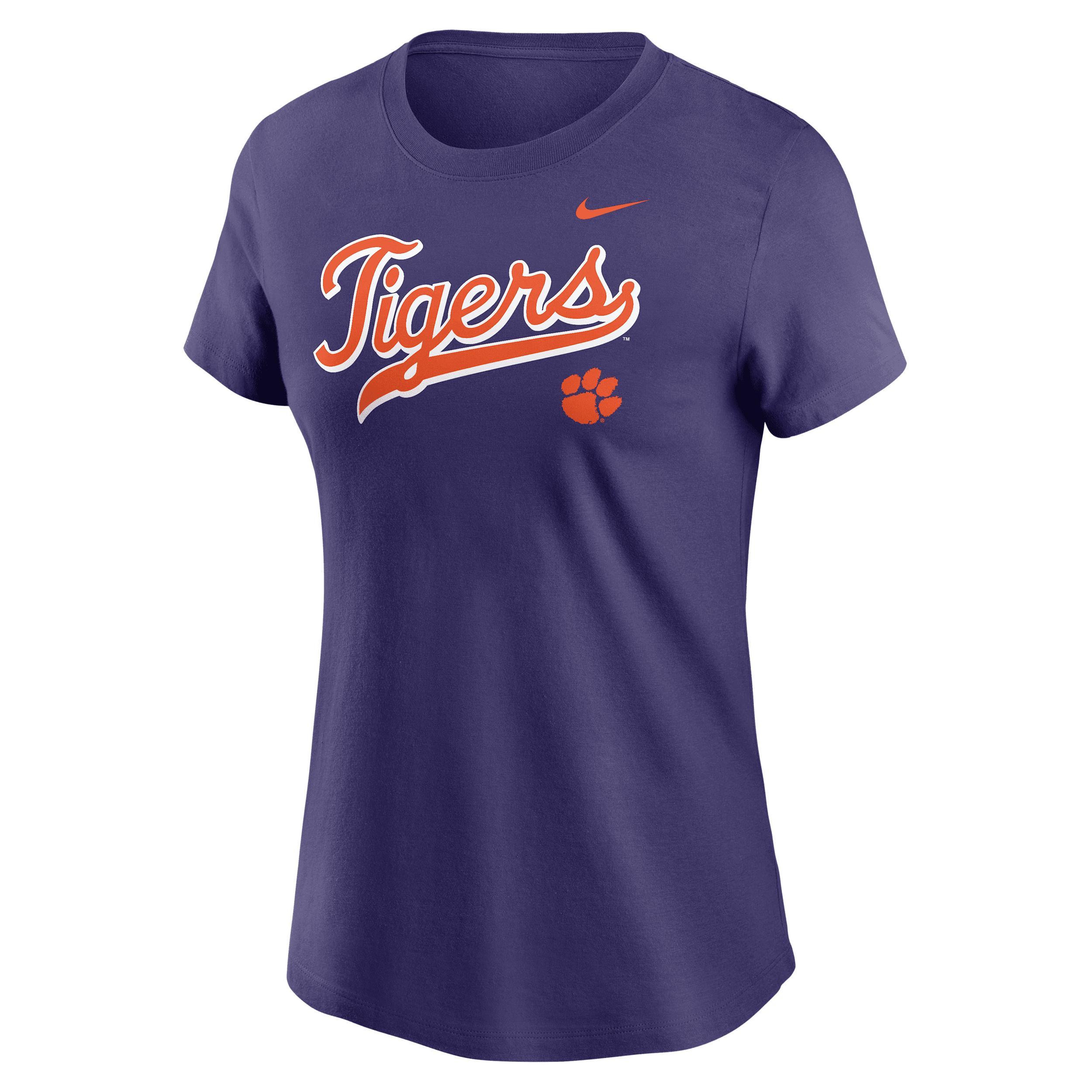 Women's Nike  Navy Atlanta Braves Wordmark T-Shirt, Size: Small, Blue Product Image