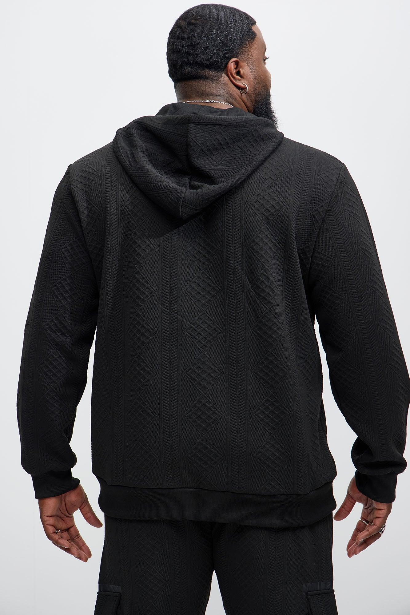 Practical Quarter Zip Hoodie - Black Product Image