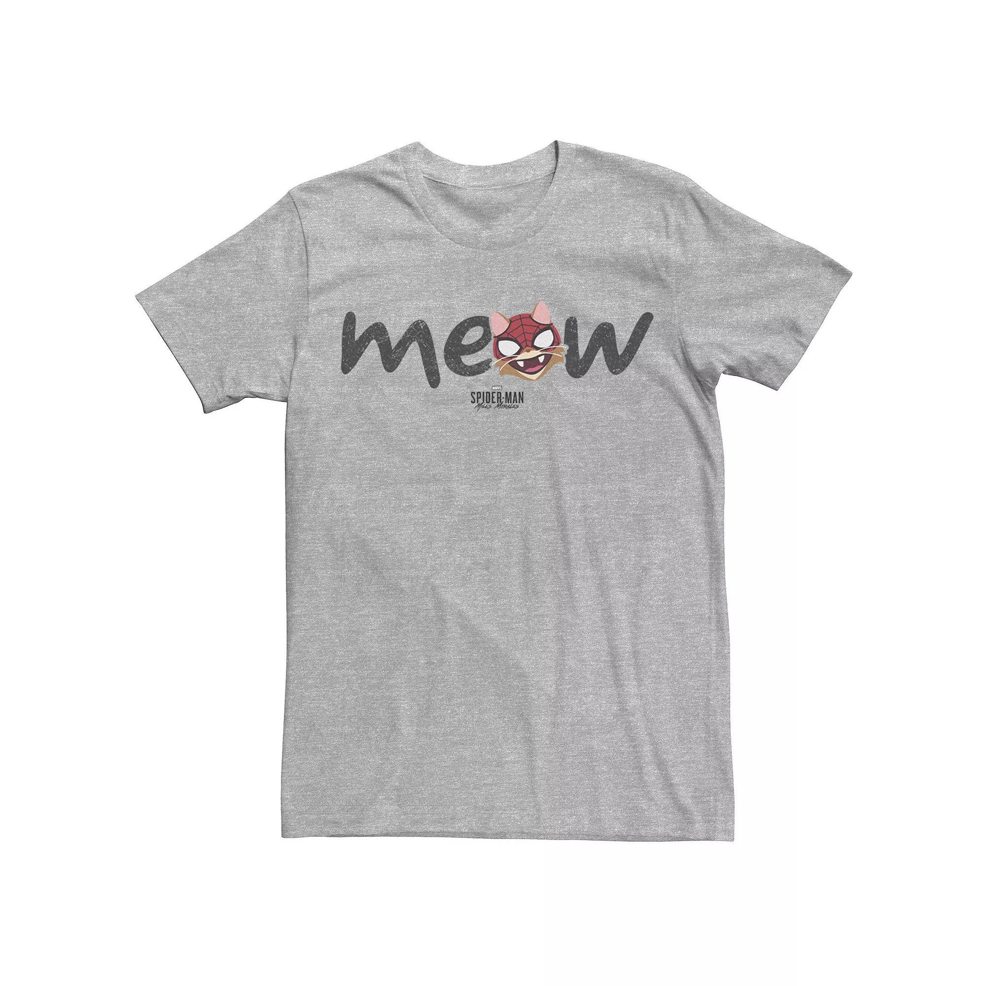 Men's Marvel Spider-Man: Miles Morales Spider-Cat Meow Tee, Size: XL, Athletic Grey Product Image