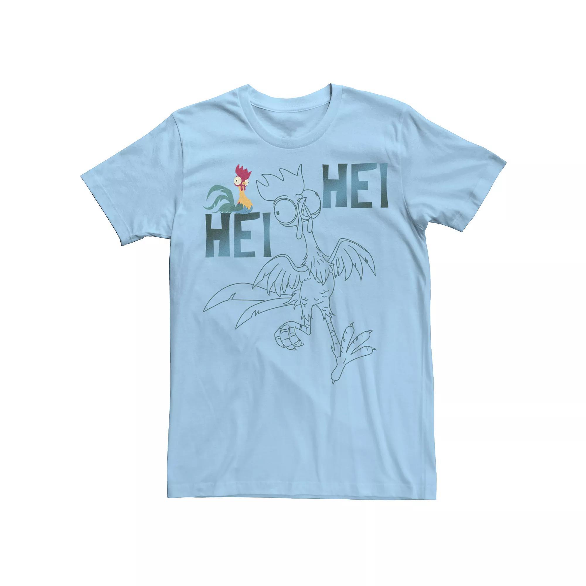 Disney's Moana Hei Hei Men's Outline Tee, Size: Large, Light Blue Product Image