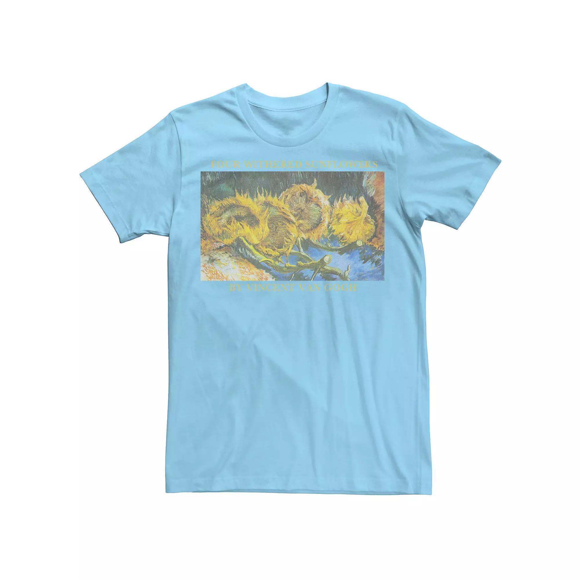 Men's Fifth Sun Withered Sunflowers Floral Tee, Size: Medium, Light Blue Product Image