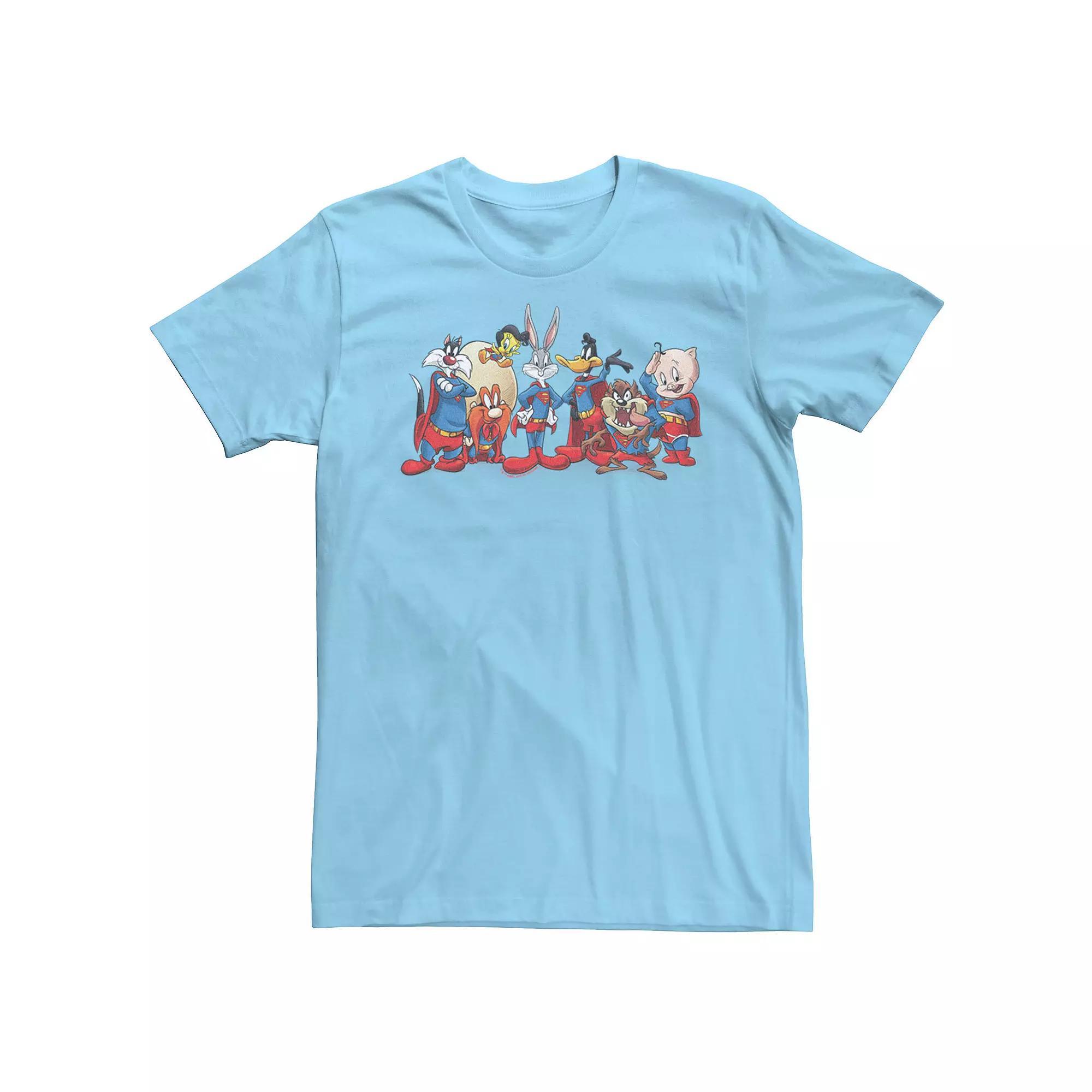 Mens Looney Tunes Team Dressed As Superman Graphic Tee Product Image