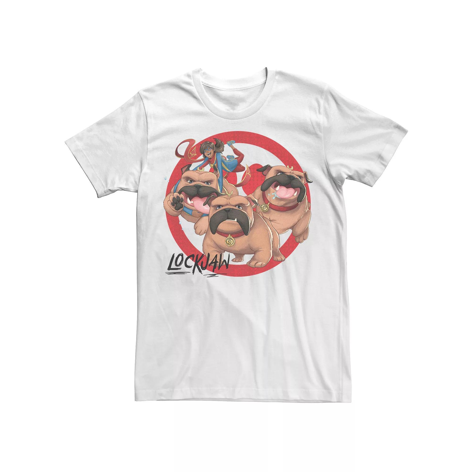 Men's Marvel Rising Secret Warriors Lockjaw Symbol Collage Tee, Size: XXL, White Product Image