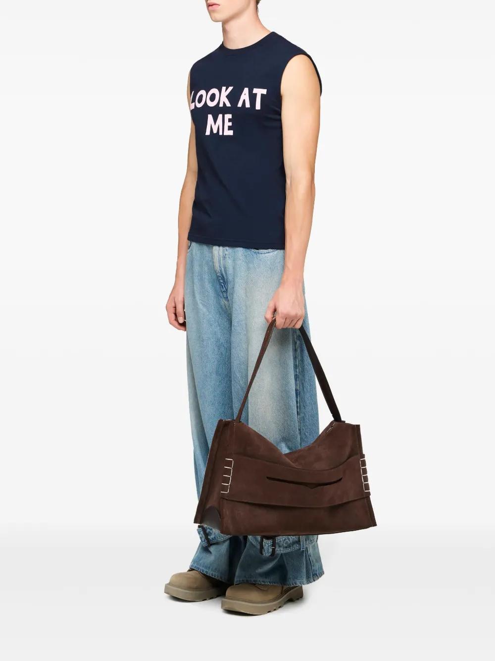 slogan-print tank top Product Image