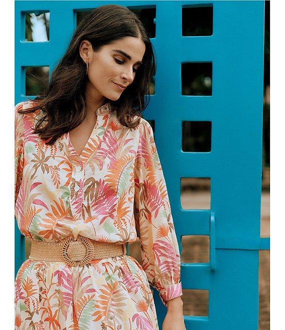 J.McLaughlin Jungle Melody Tie Front A-Line Midi Skirt Product Image