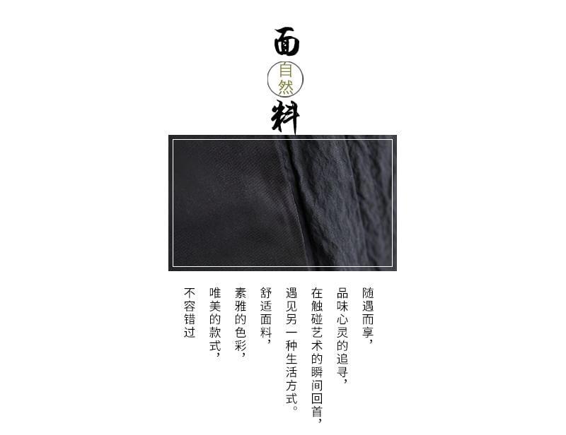 Stand Collar Plain Asymmetrical Hooded Midi Single-Breasted Coat Product Image