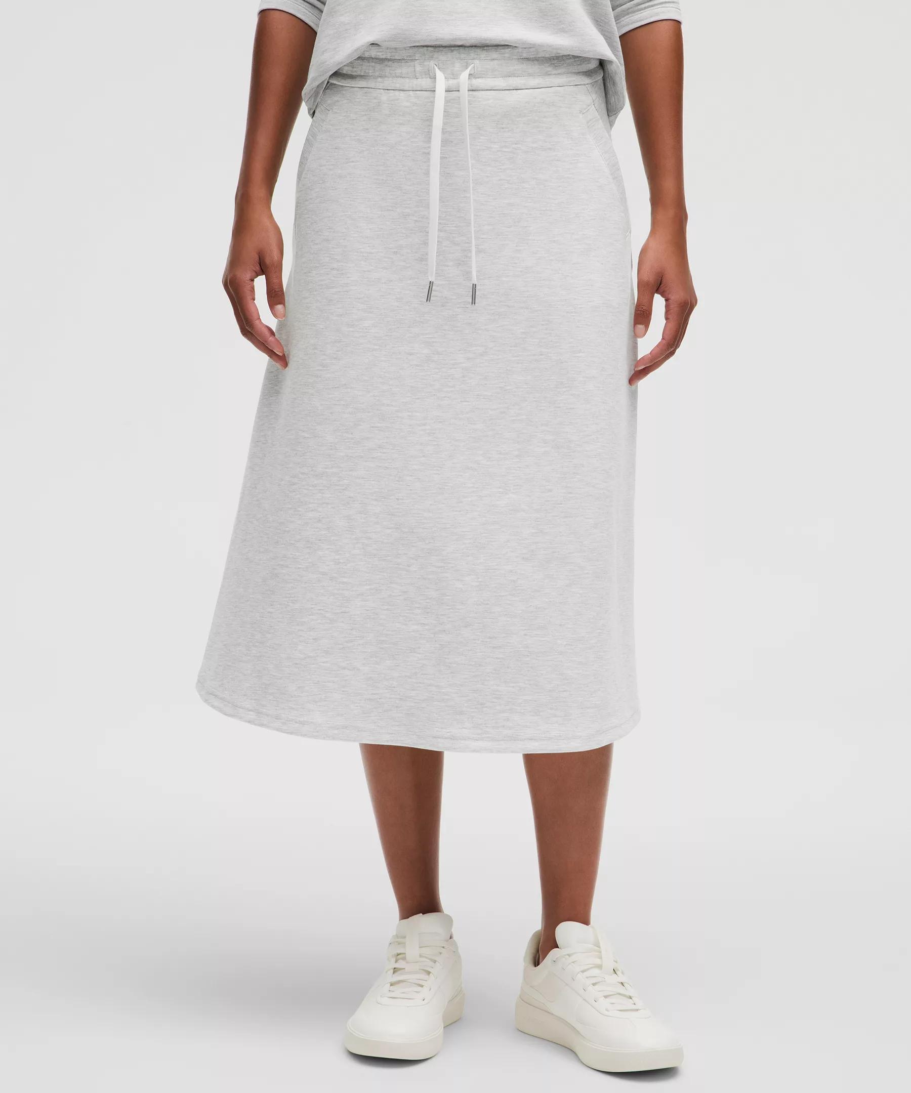 Modal-Blend High-Rise A-Line Midi Skirt Product Image