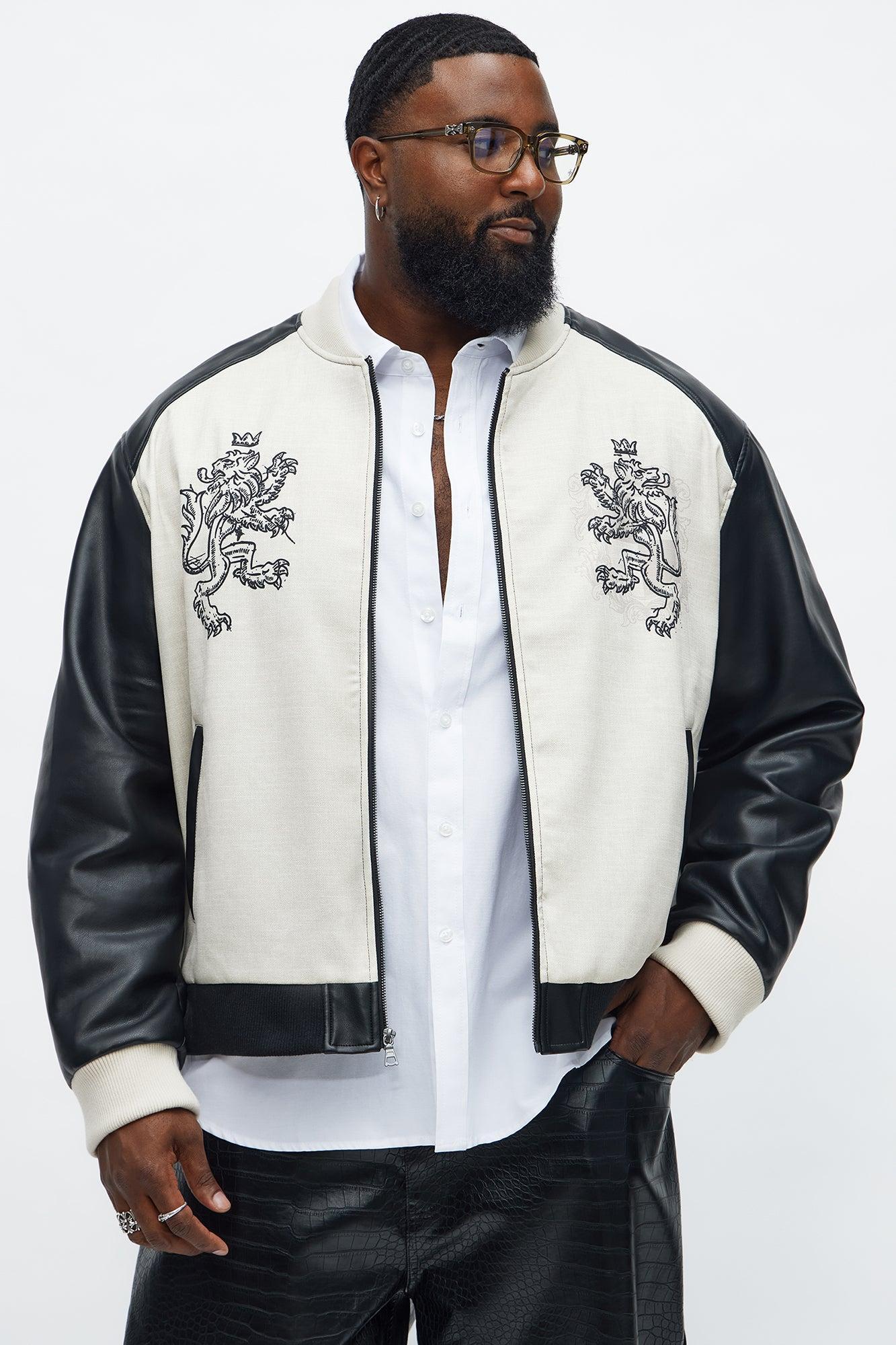 Divine Order Bomber Jacket - Black Male Product Image