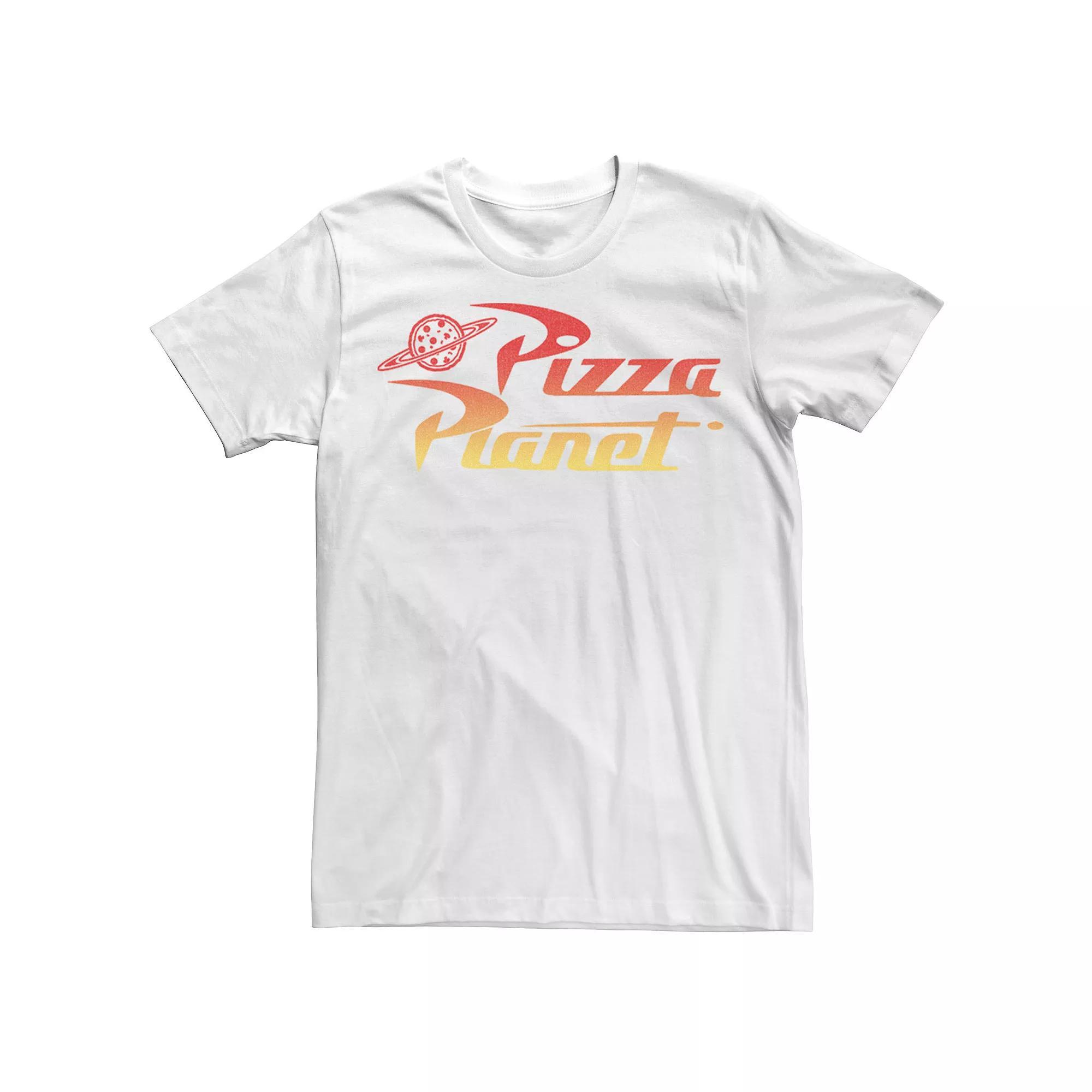 Disney / Pixar's Toy Story Men's Pizza Planet Gradient Logo Tee, Size: 3XL, White Product Image