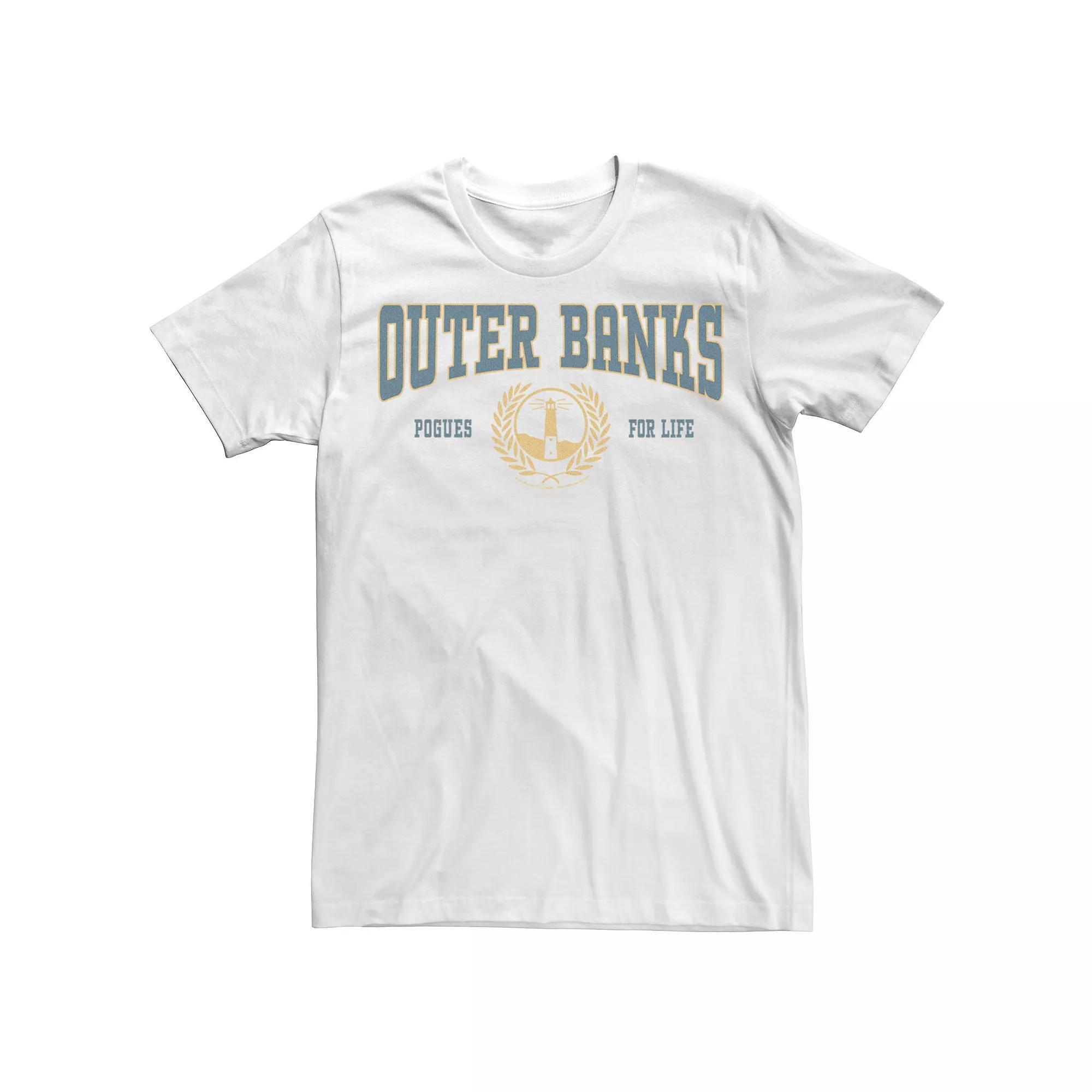 Men's Outer Banks Collegiate Style Crest Tee, Boy's, Size: Small, White Product Image