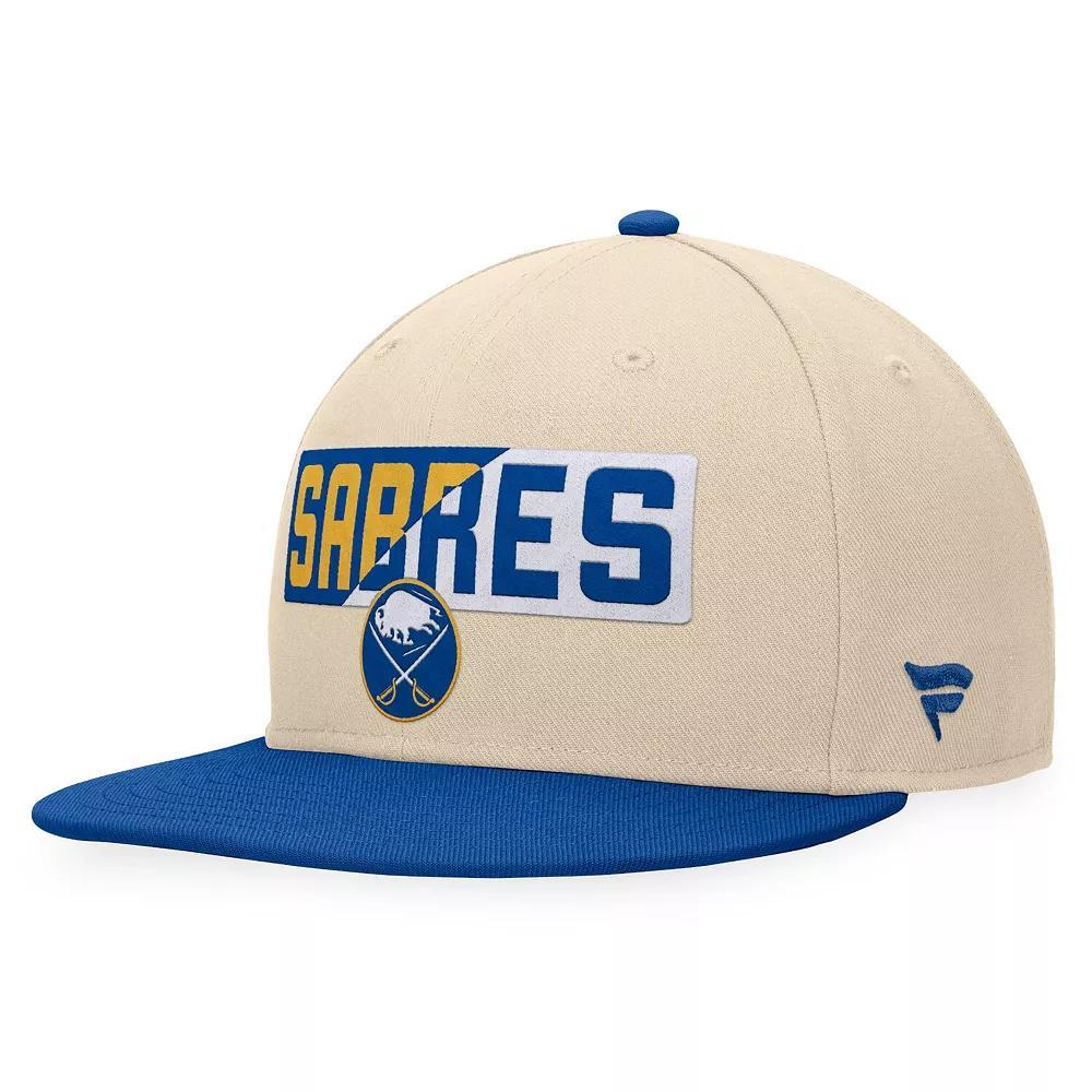Mens Fanatics Cream/Royal Buffalo Sabres Goalaso Snapback Hat Product Image