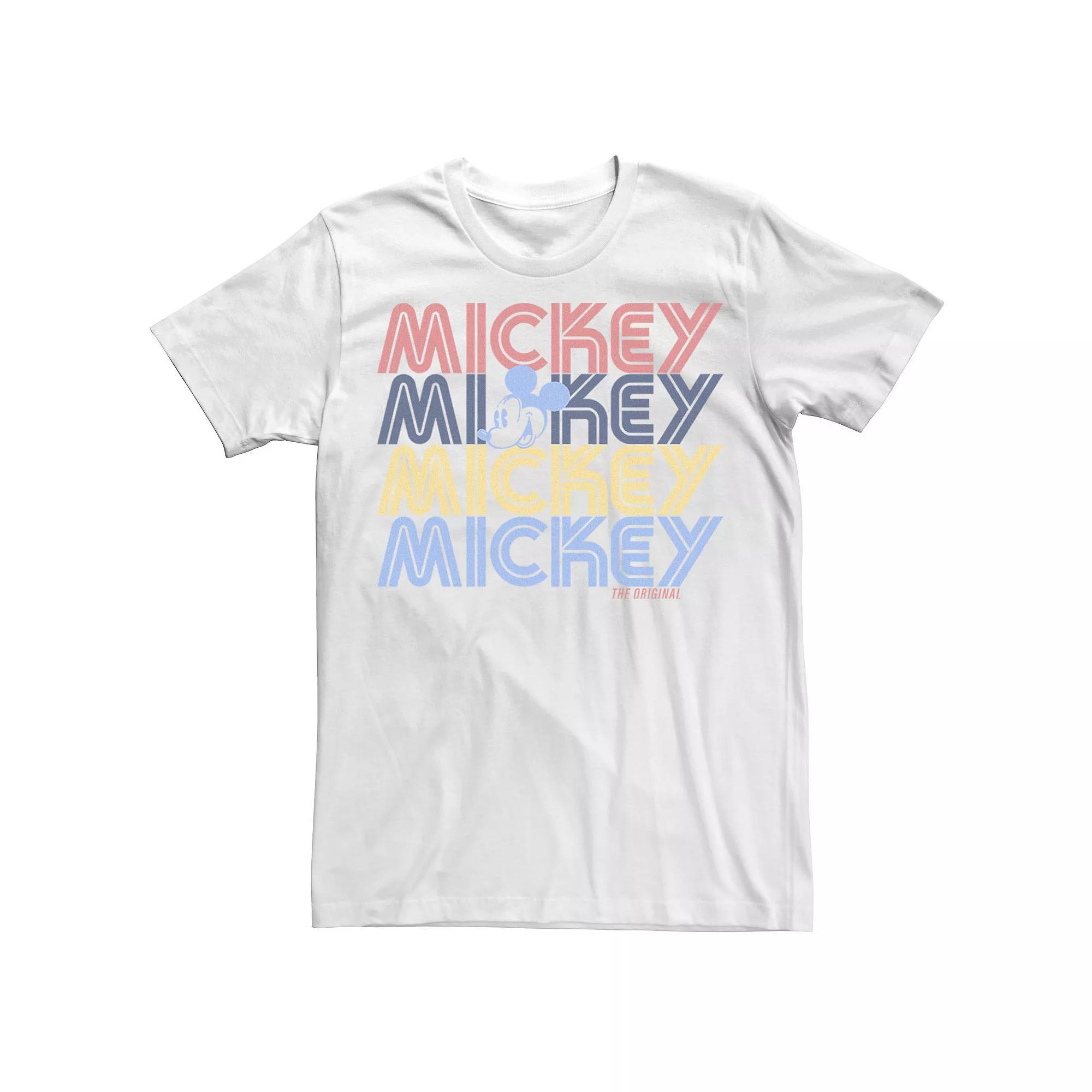 Disney's Mickey Mouse Mickey Word Stack Men's Tee, Size: 3XL, White Product Image