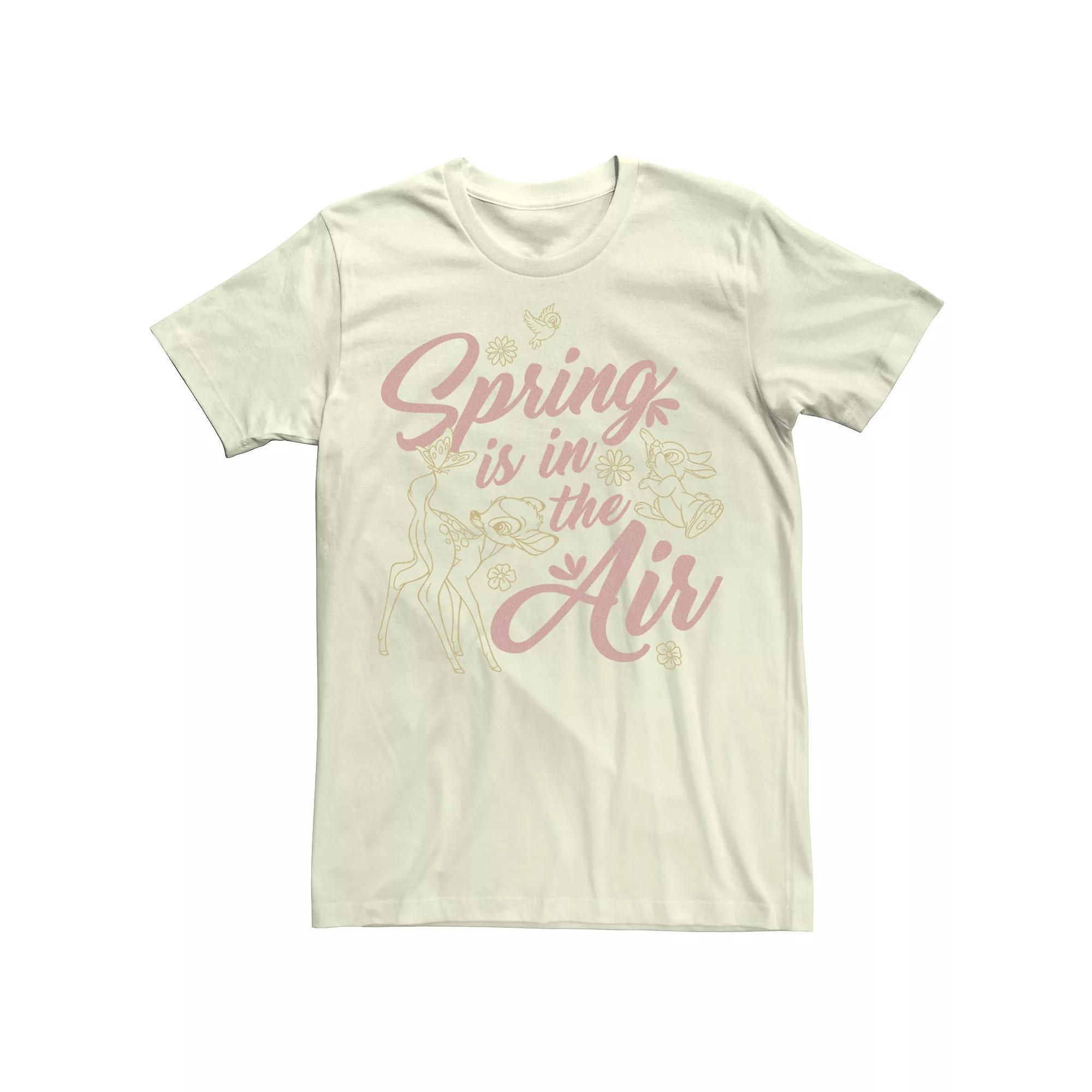 Disney's Bambi Spring Is In The Air Men's Tee, Size: Medium, Natural Product Image