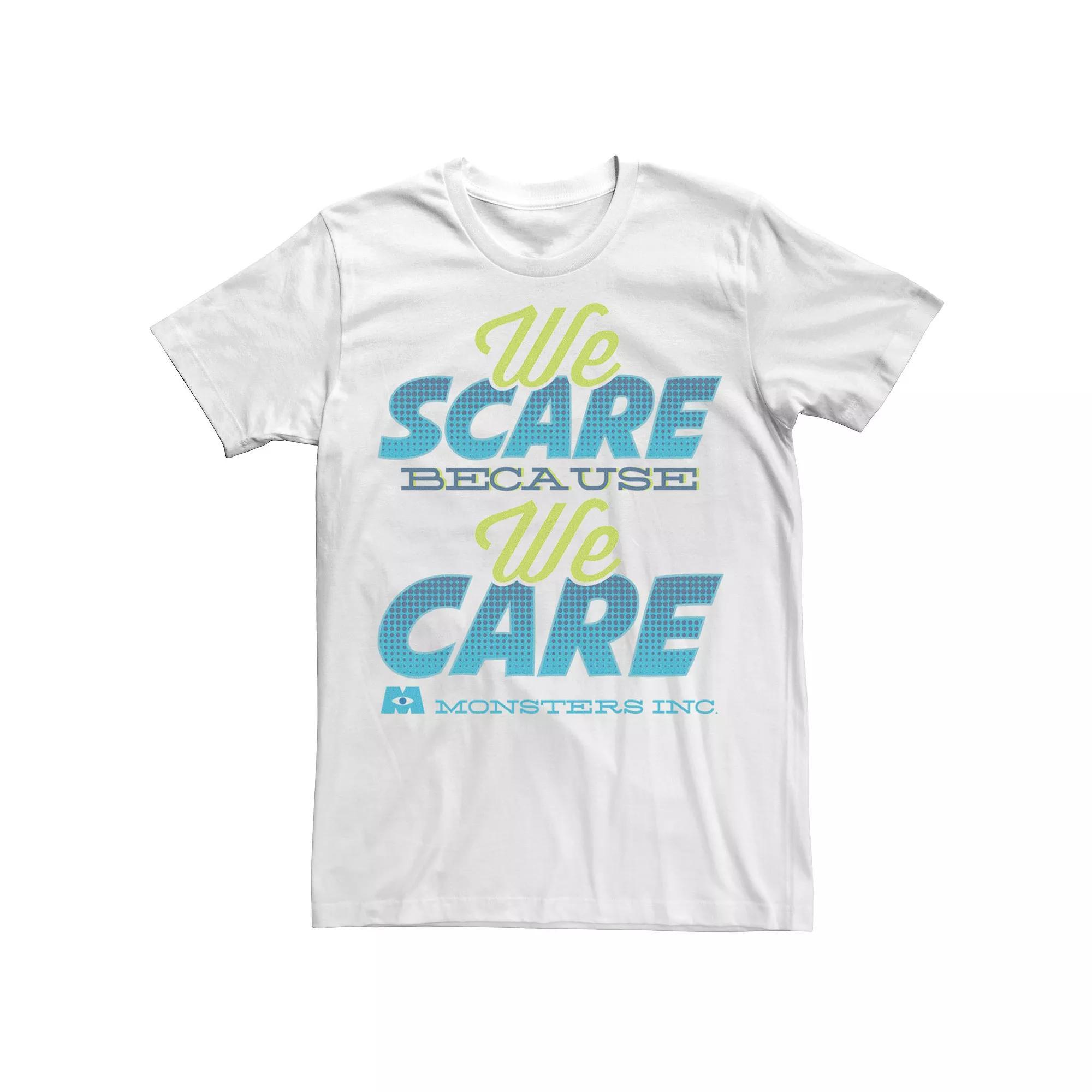 Disney / Pixar's Monsters University Men's Scaring Is Caring Tee, Size: Small, White Product Image