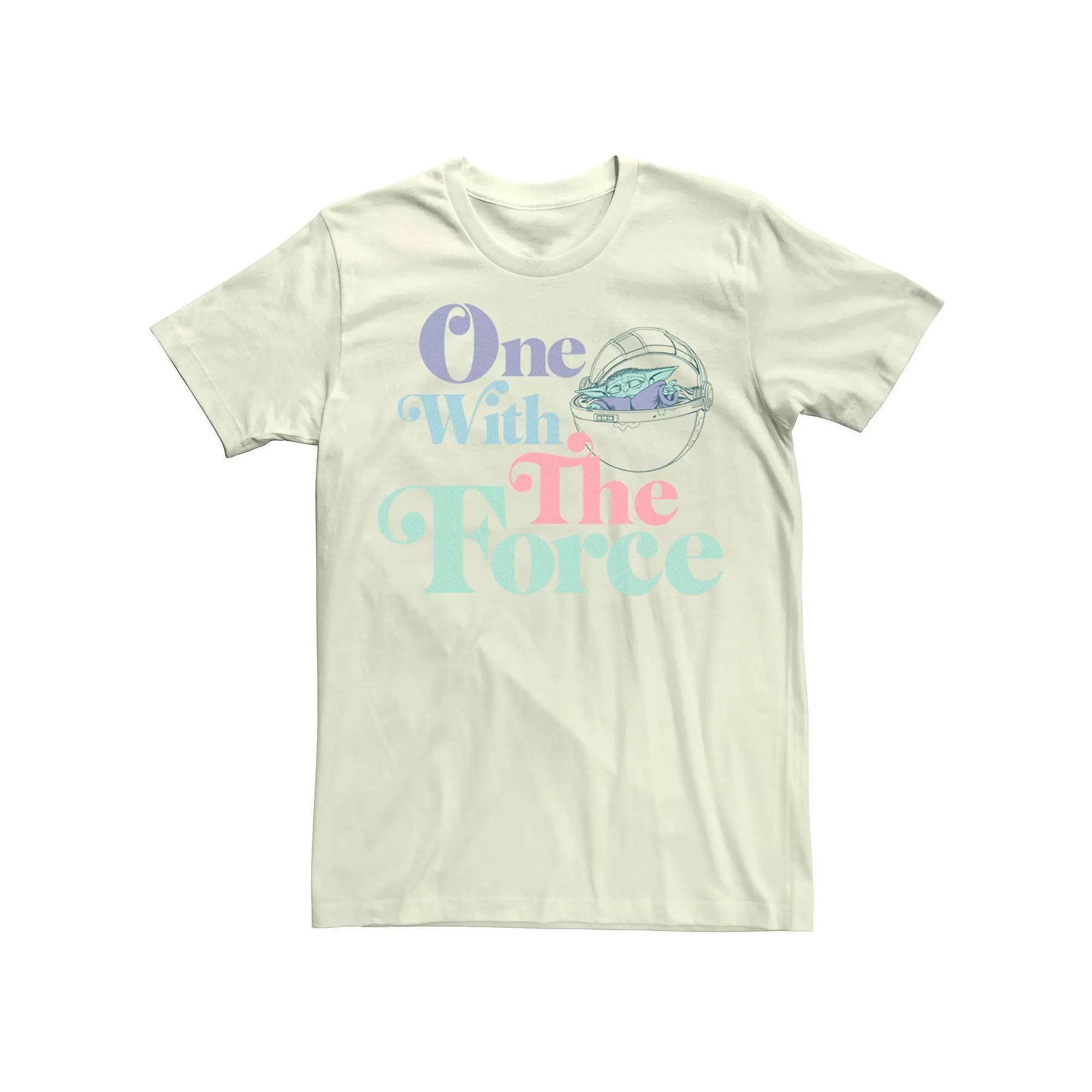 Mens Star Wars The Mandalorian The Child One With The Force Artistic Tee Product Image