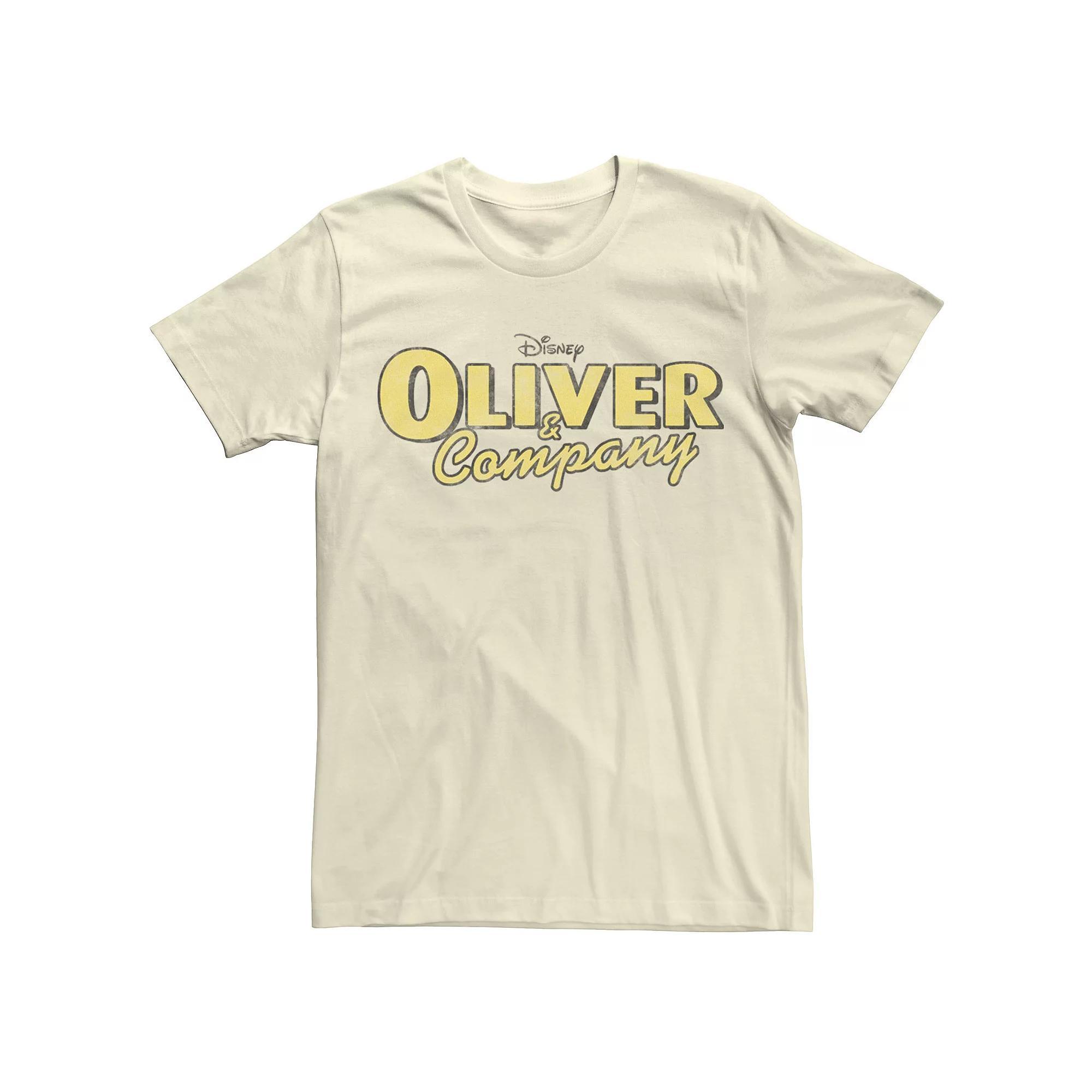 Mens Disneys Oliver & Company Yellow Movie Logo Tee Product Image
