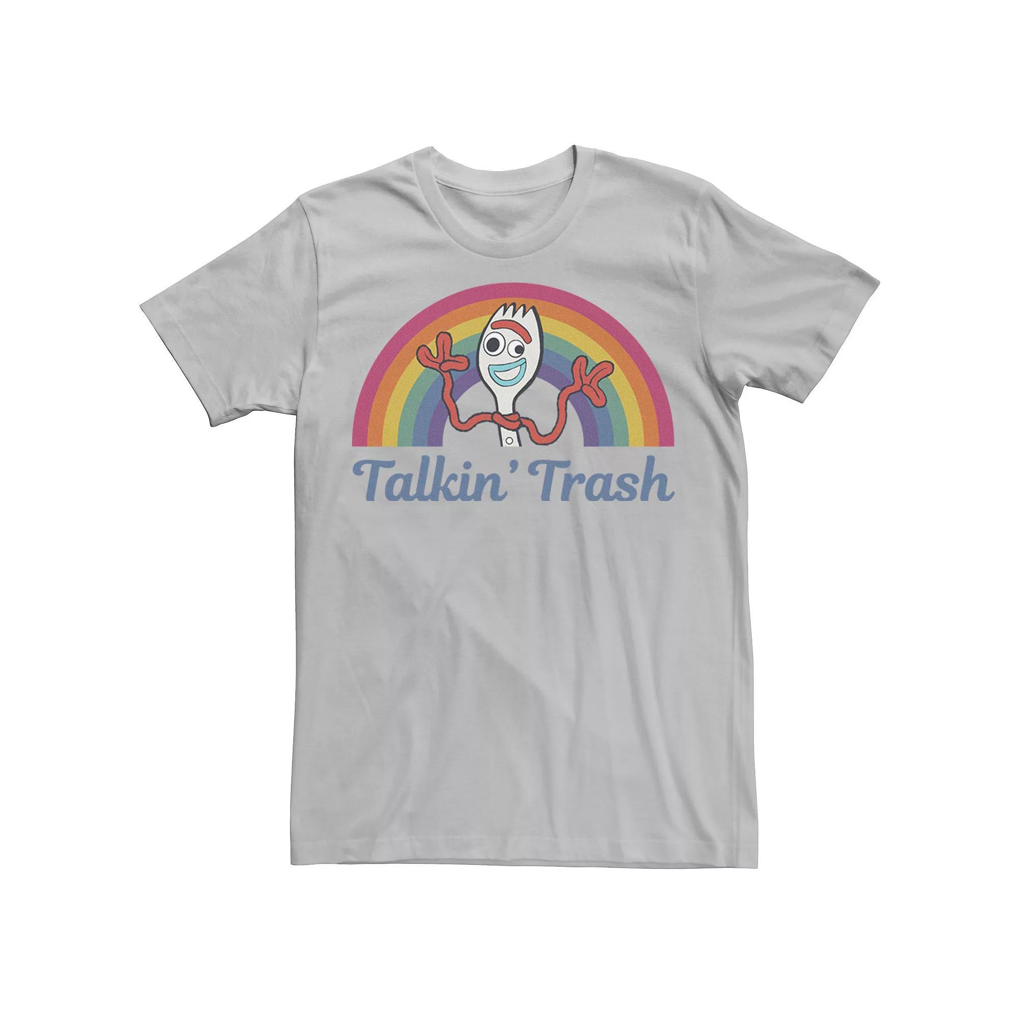 Disney / Pixars Toy Story 4 Forky Mens Talkin Trash Rainbow Poster Tee Product Image