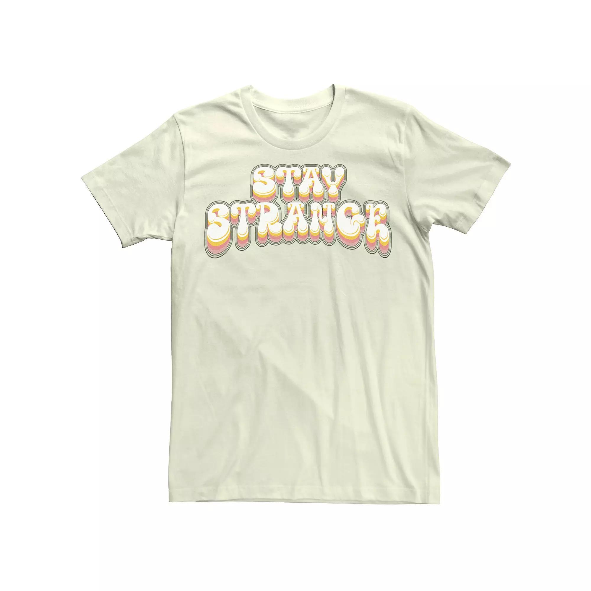 Men's Stay Strange Retro Style Font Tee, Size: Medium, Natural Product Image