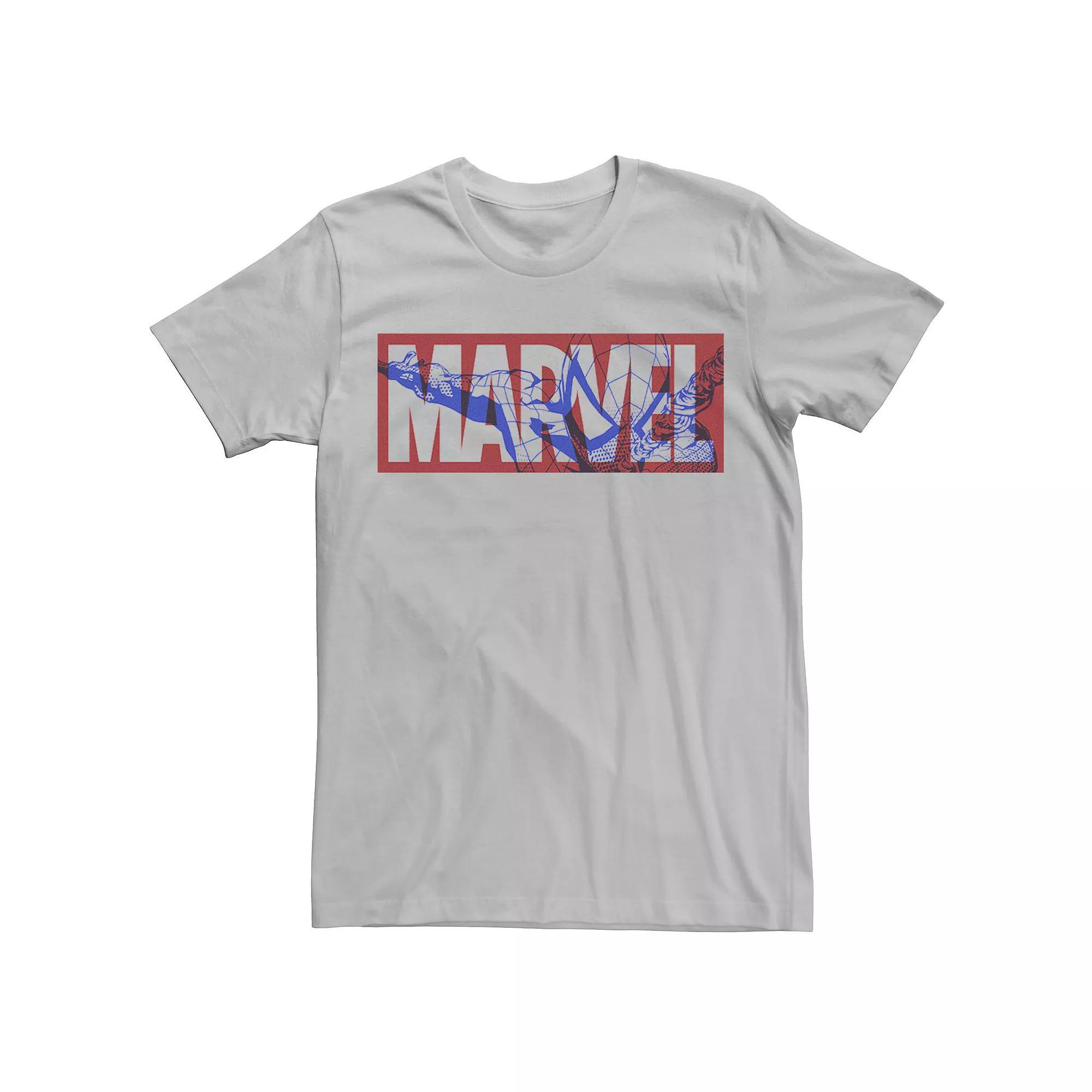 Mens Marvel Spider-Man Large Classic Movie Logo Graphic Tee Product Image