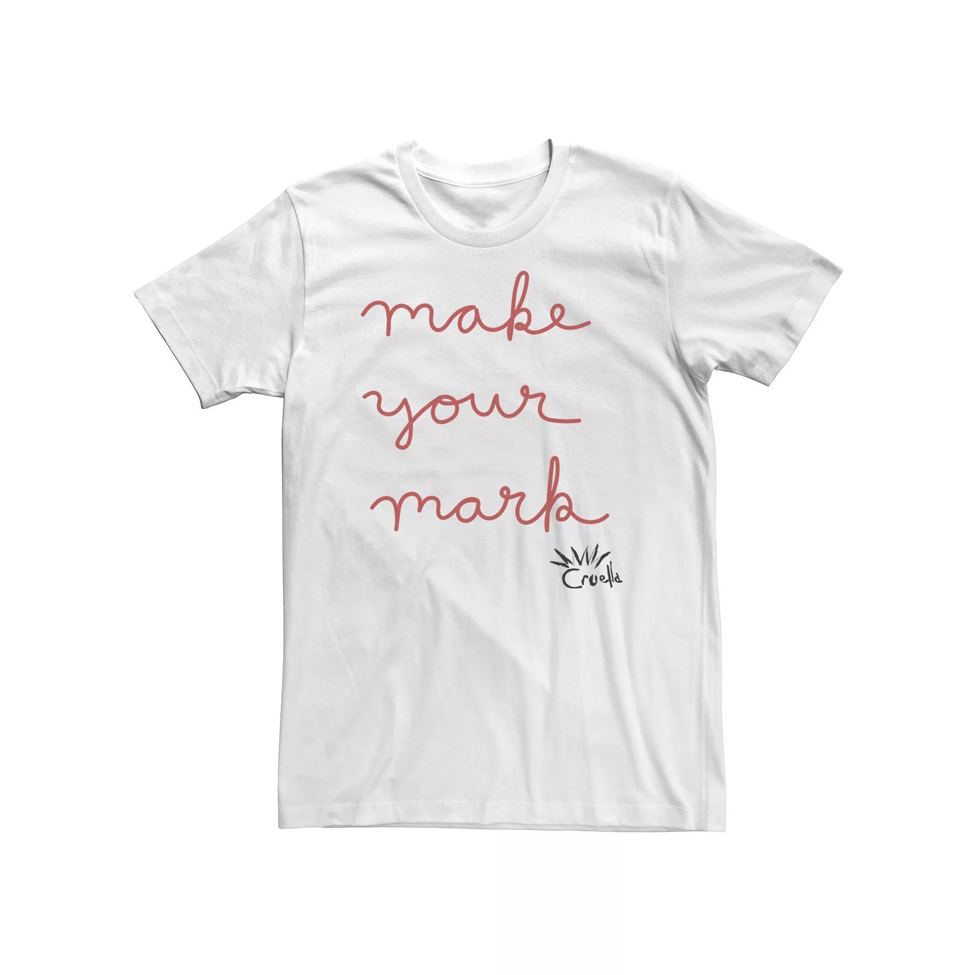 Big & Tall Disney Cruella Make Your Mark Tee, Men's, Size: 5XL, White Product Image