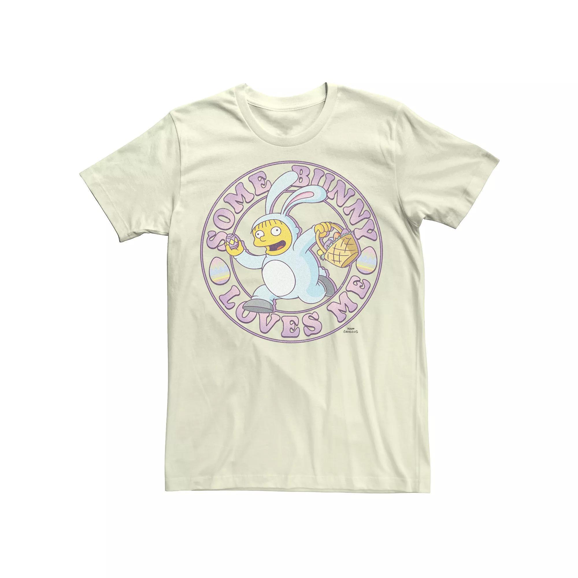 Men's The Simpsons Some Bunny Loves Me Easter Tee, Size: Medium, Natural Product Image