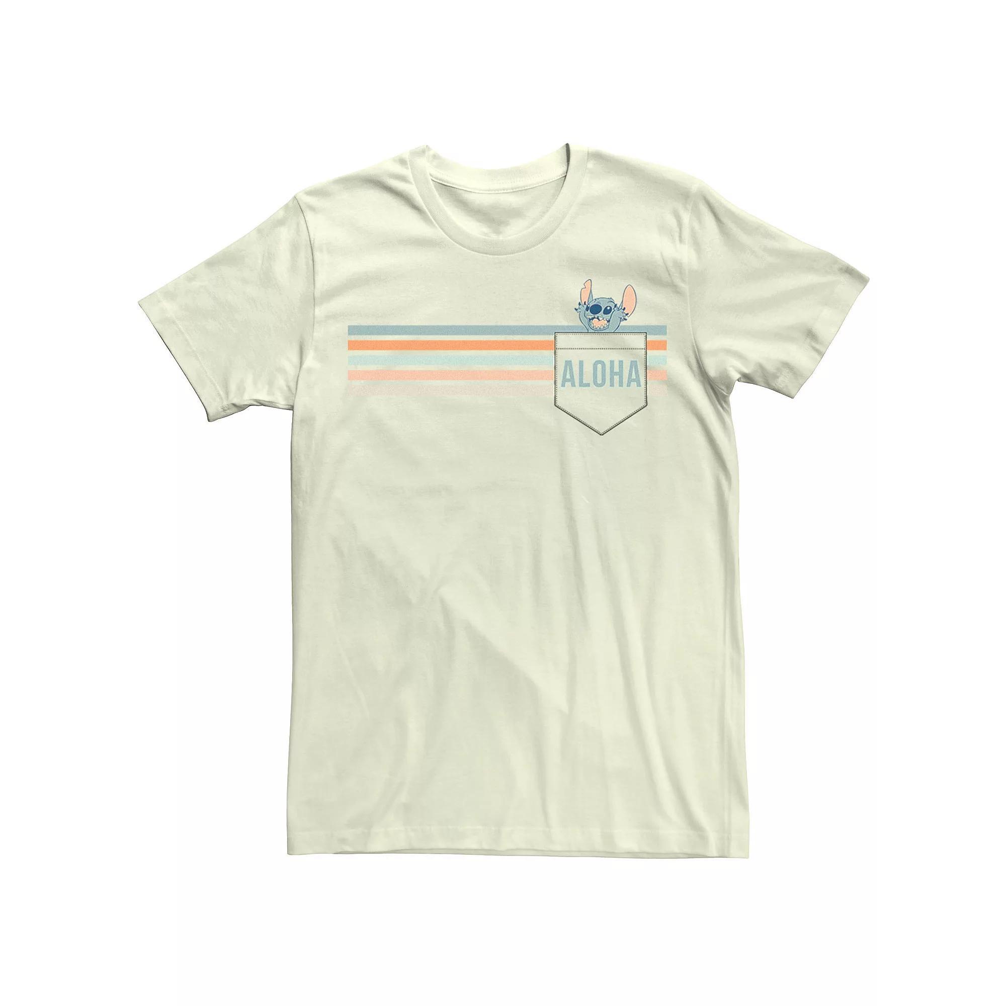 Disney's Lilo & Stitch Men's "Aloha" Tee, Size: Medium, White Product Image