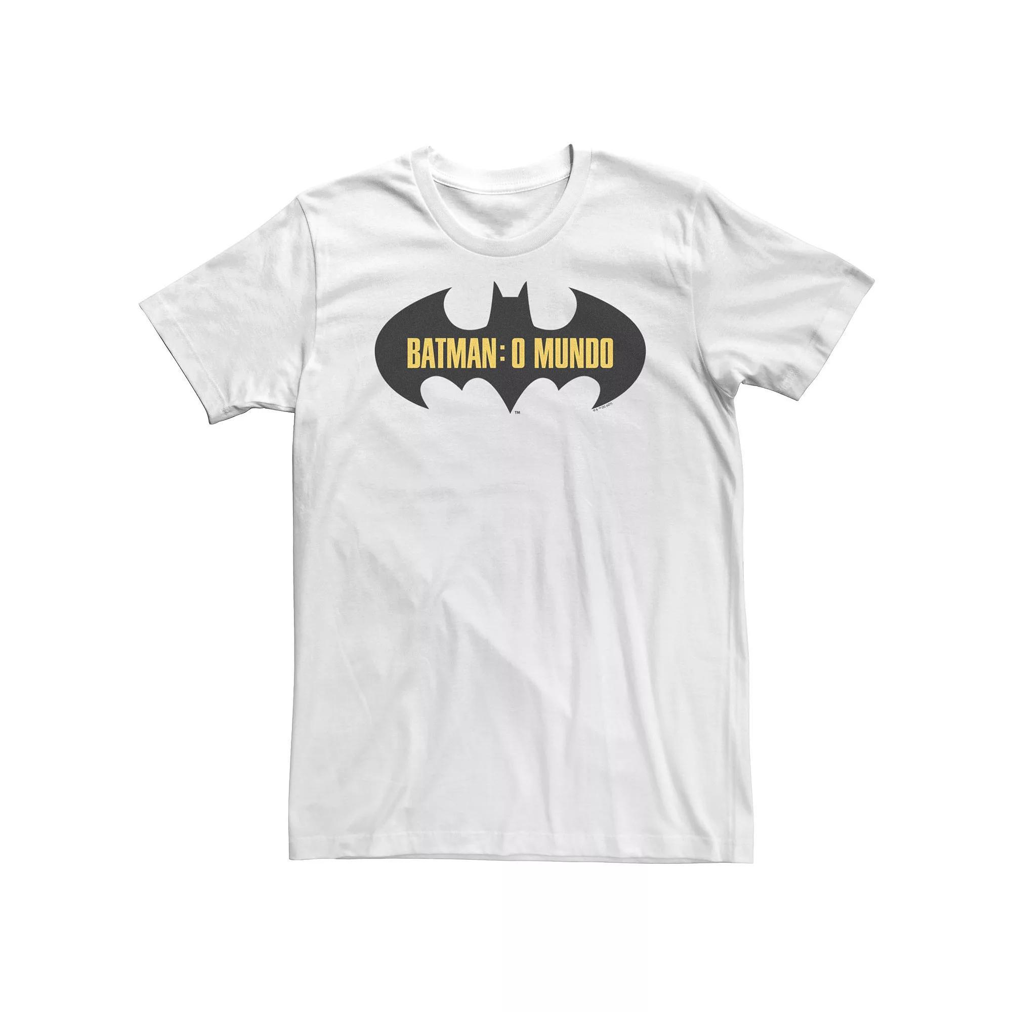 Big & Tall DC Comics Batman: The World Cina Bat Logo Fill Tee, Men's, Size: 4XL, White Product Image