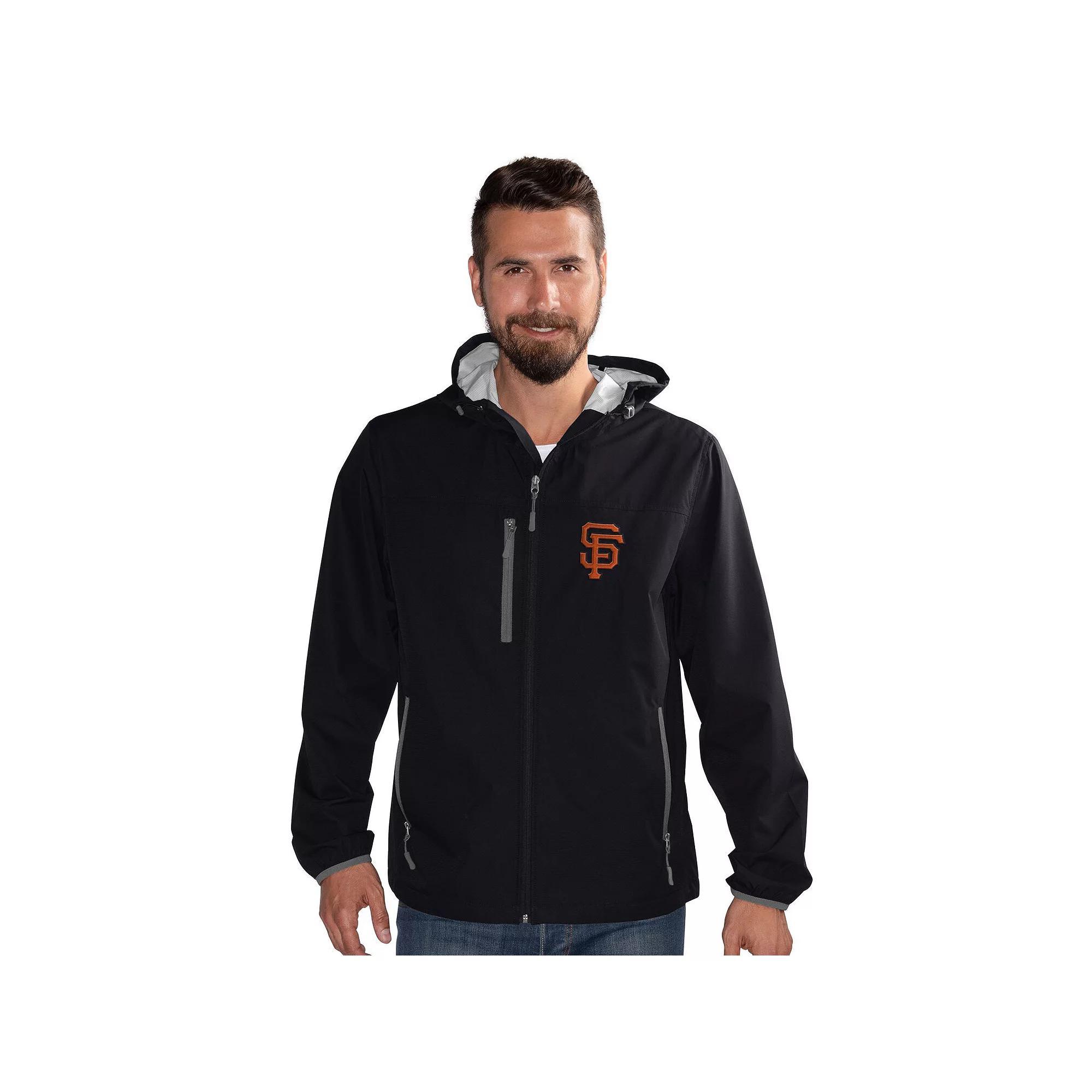Men's G-III Sports by Carl Banks  Black San Francisco Giants Double Play Hooded Lightweight Full-Zip Jacket, Size: Medium Product Image