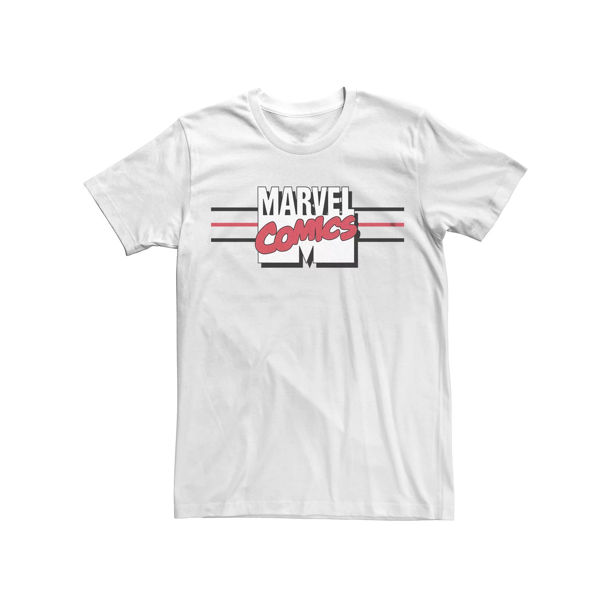 Men's Marvel Comics Logo Graphic Tee, Size: Medium, White Product Image