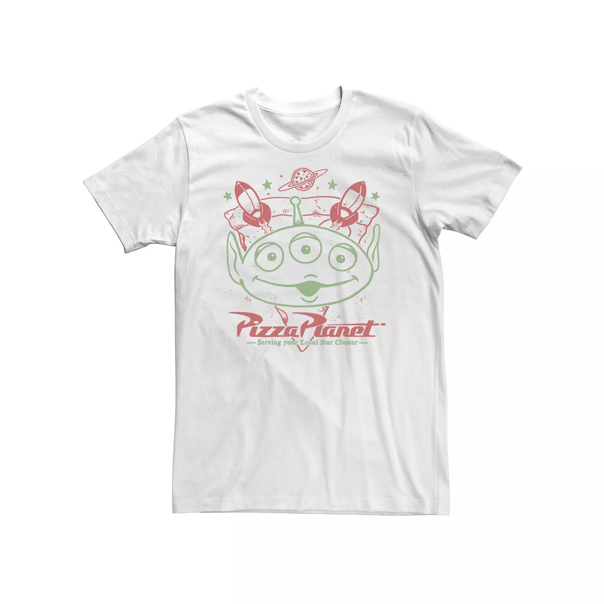 Big & Tall Disney / Pixar Toy Story Pizza Planet Custom Tee, Men's, Size: 5XL, White Product Image