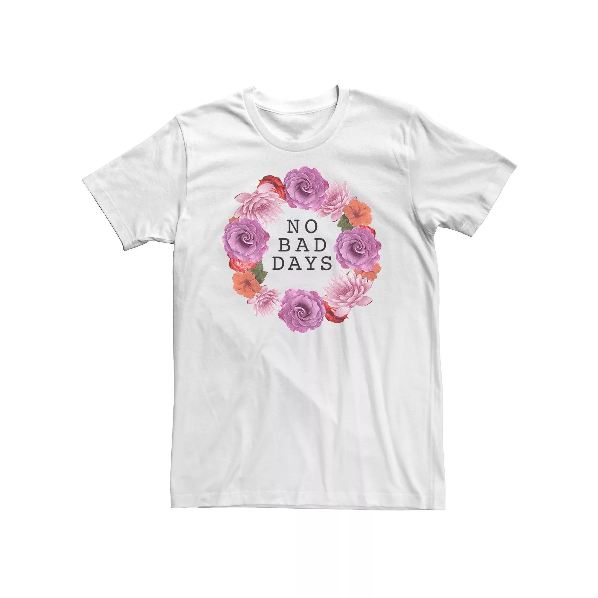 Big & Tall No Bad Days Floral Wreath Tee, Men's, Size: 3XL, White Product Image