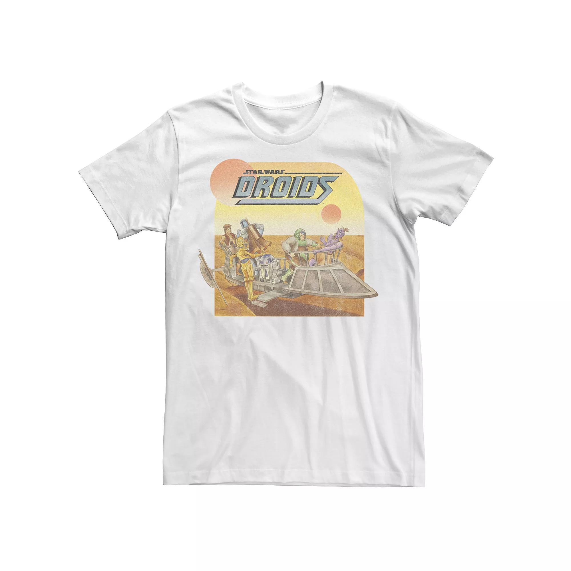 Men's Star Wars Droid Sunset Poster Tee, Size: Small, White Product Image