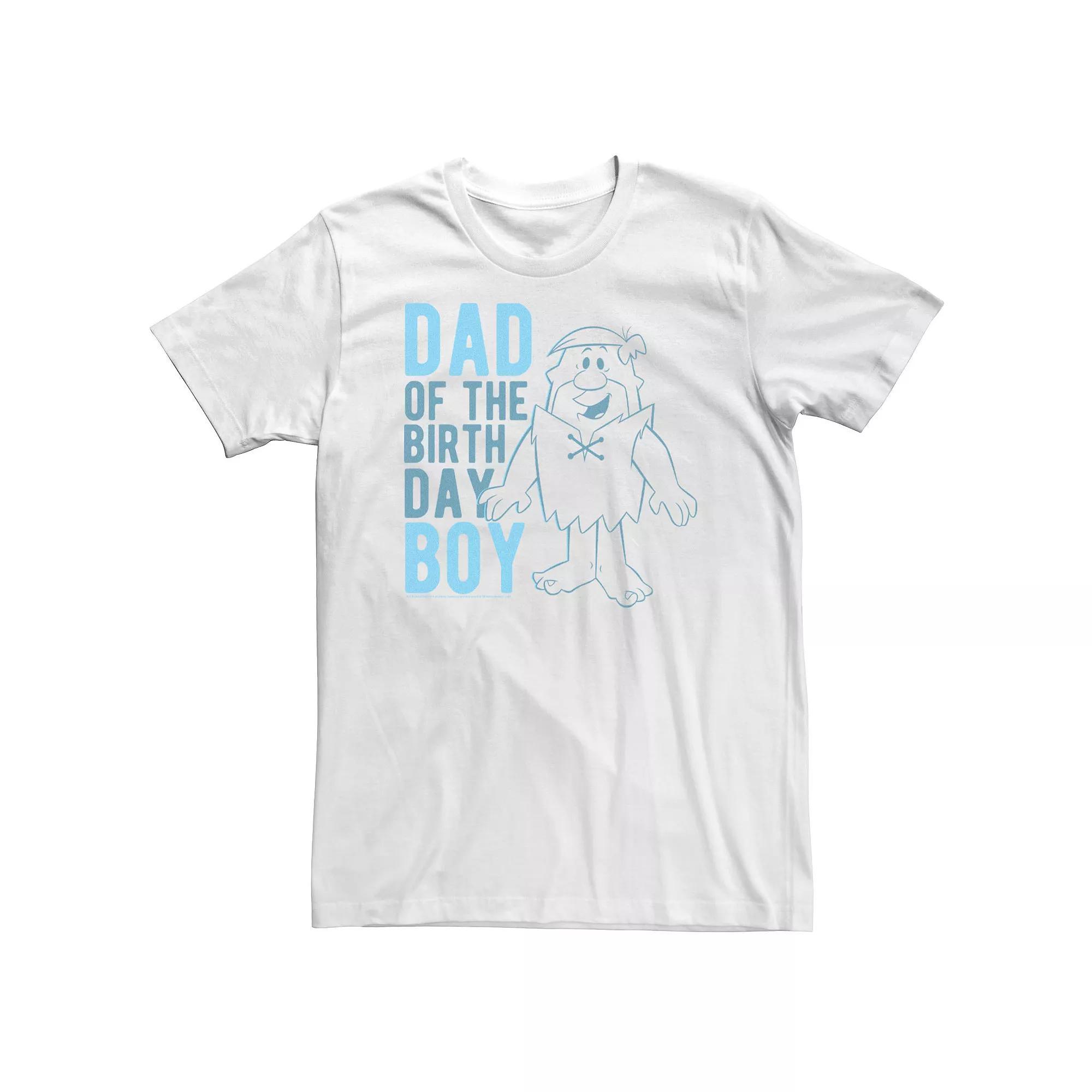 Big & Tall The Flintstones Dad of the Birthday Boy Tee, Men's, Size: 4XL Tall, White Product Image