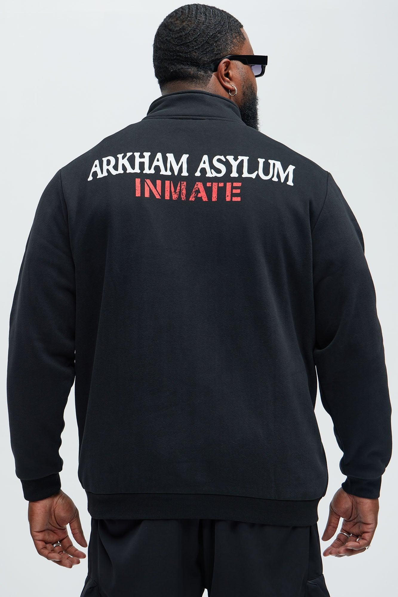 Joker Arkham Asylum Quarter Zip Sweatshirt - Black Product Image