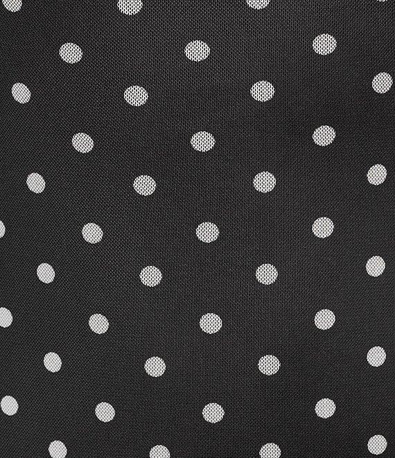 GB Bow Detail Mesh Tie Back Polka Dotted Midi Dress Product Image