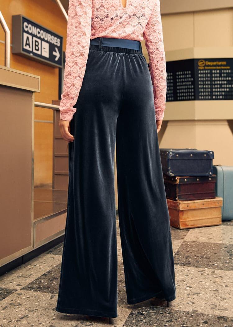 Vintage Revamp Contrast Sash Crop Pants Product Image