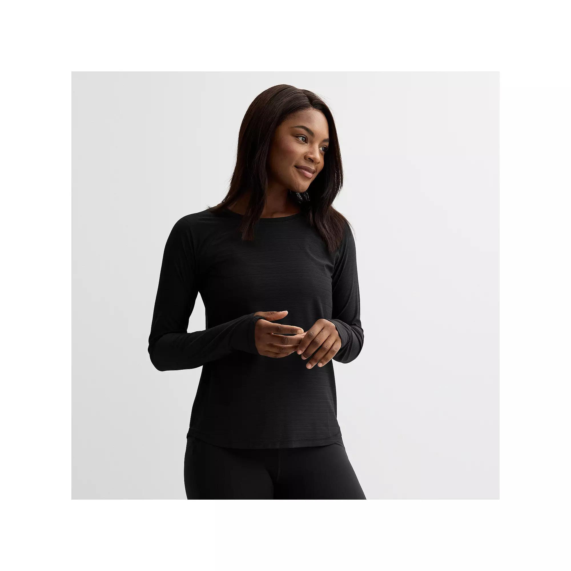 Women's Tek Gear® Mesh Long Sleeve Tee, Size: Medium, Solomon Product Image