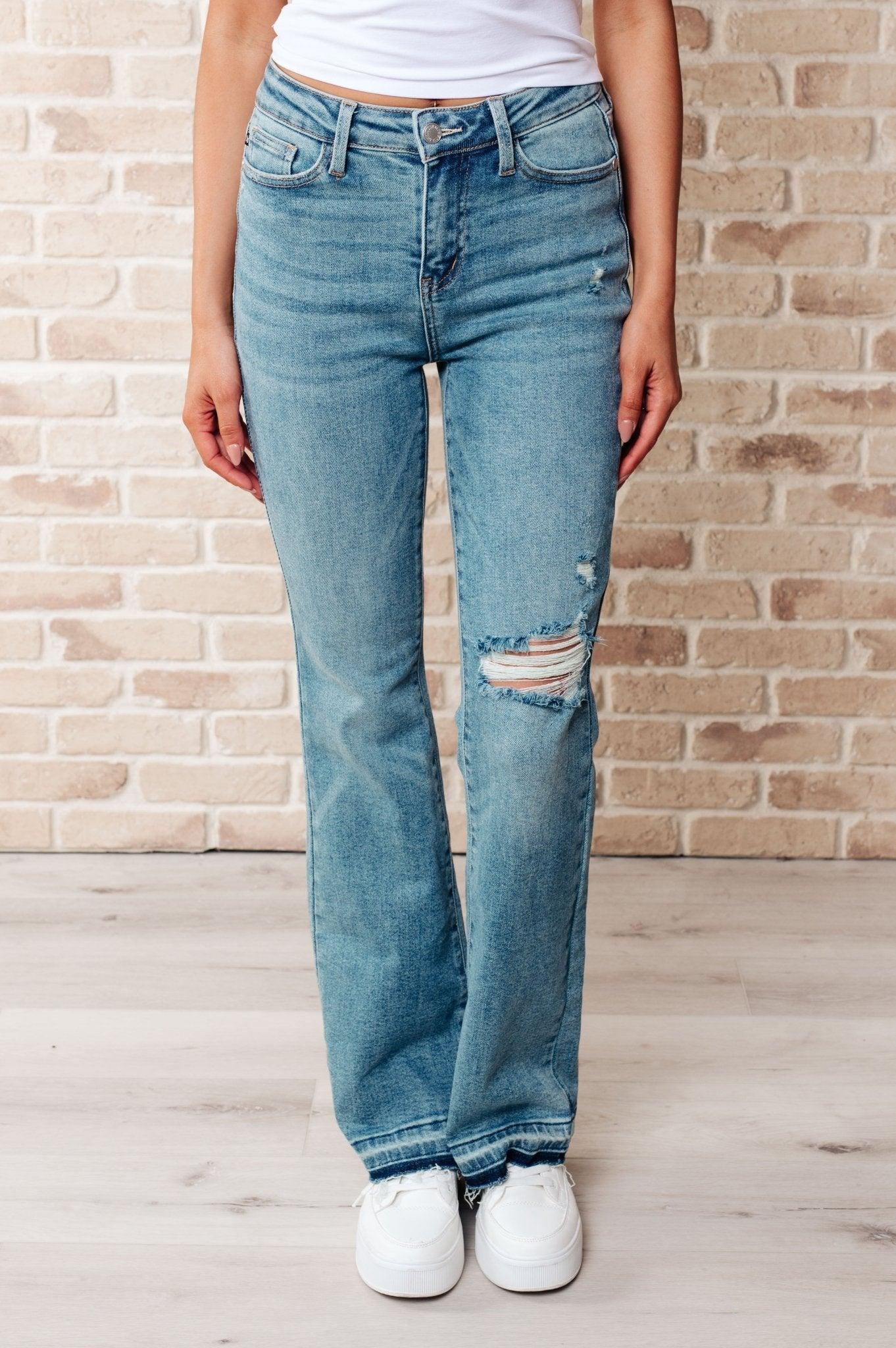 Bentli High Rise Side Tie Denim Skort in Black (Online Exclusive) Product Image
