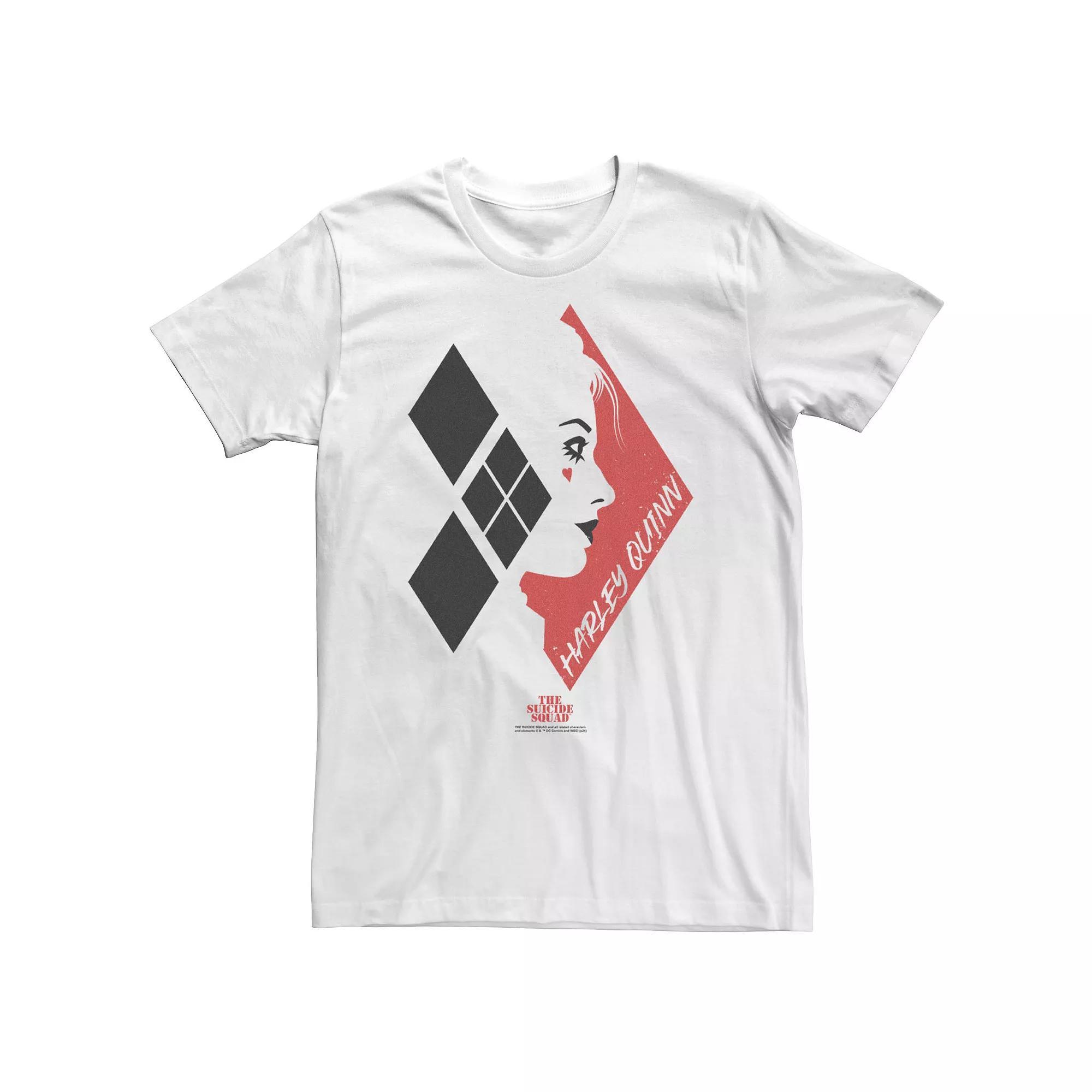 Big & Tall DC Comics The Suicide Squad Harley Quinn Diamond Tee, Men's, Size: XL Tall, White Product Image