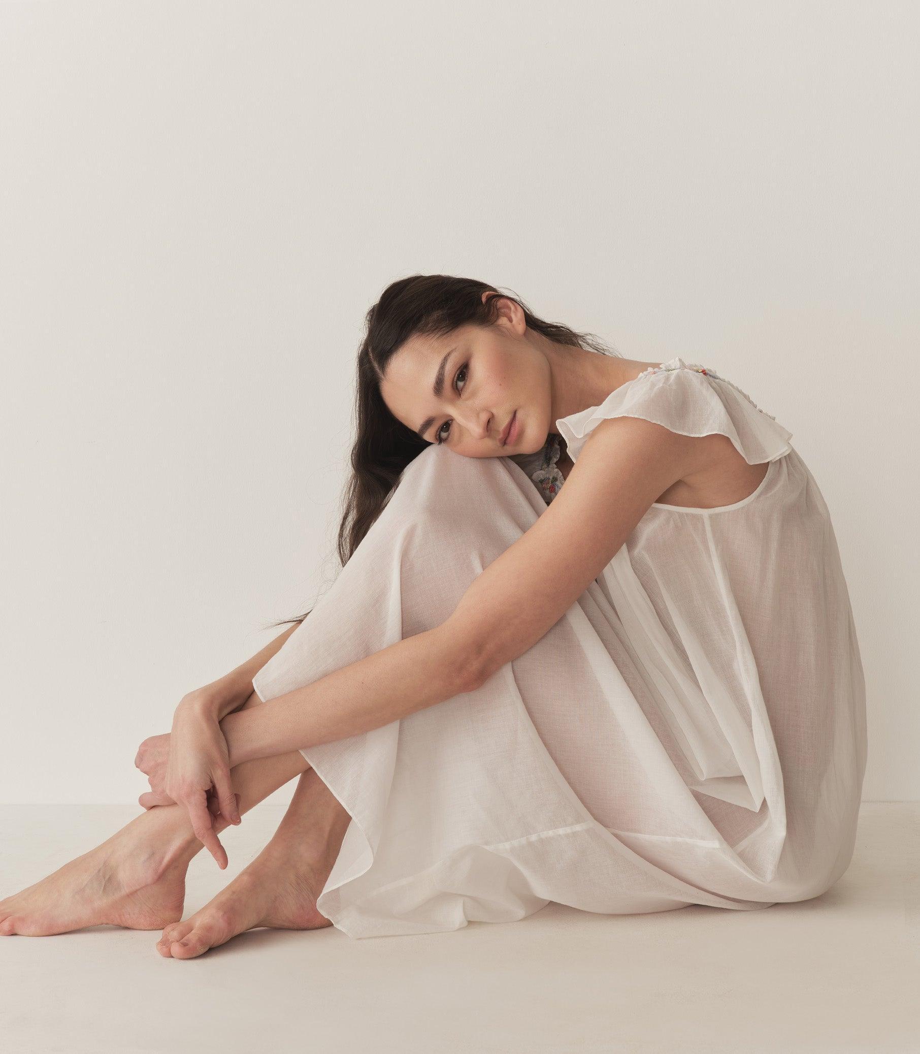 ORELLE NIGHTGOWN -- SALT Product Image
