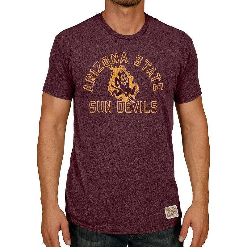 Mens Heather Maroon Arizona State Sun Devils Vintage-Like Tri-Blend T-shirt Product Image
