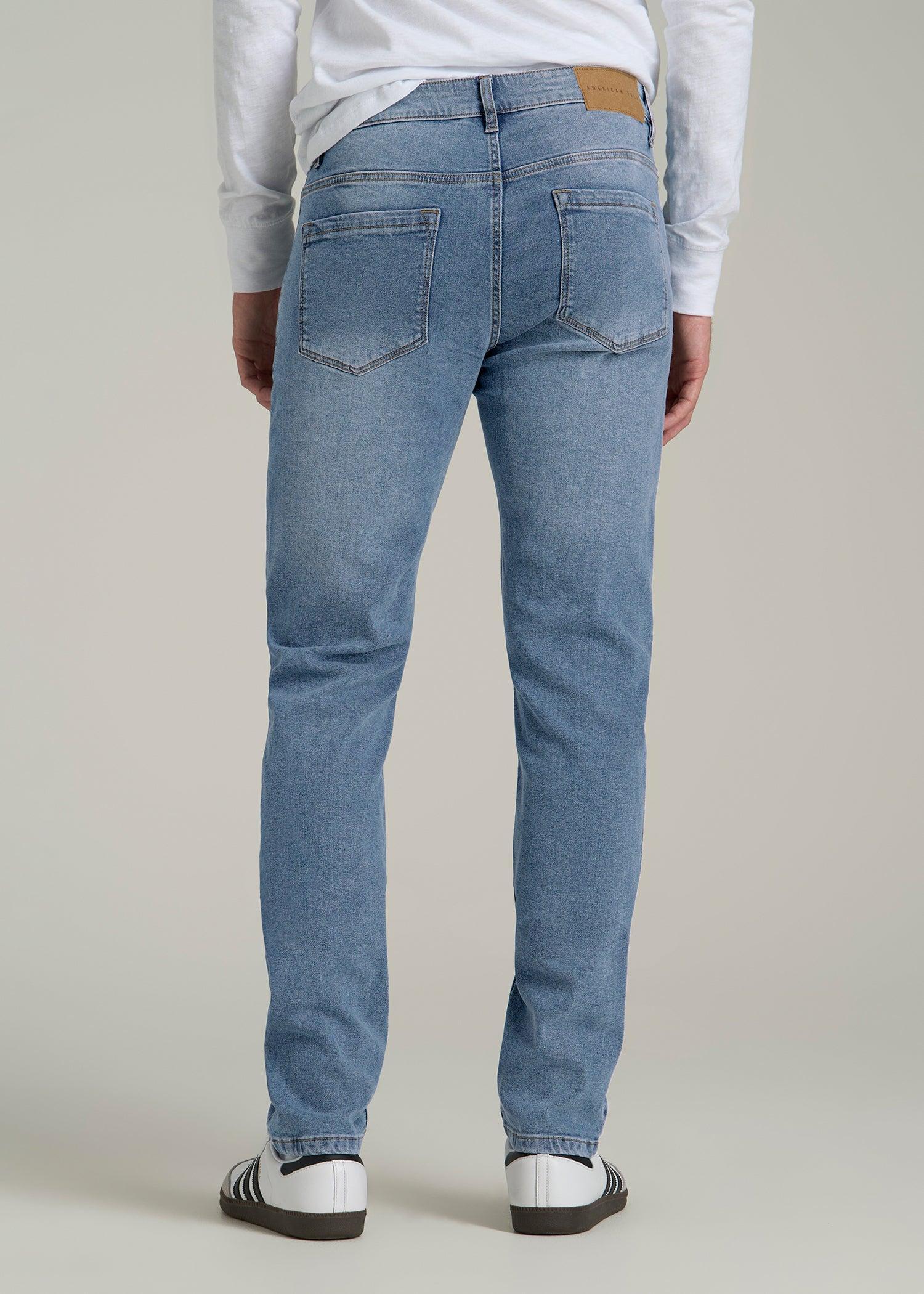 A.T. Basics Men's Carman Tapered fit Jeans for Tall Men in Tufts Blue Product Image