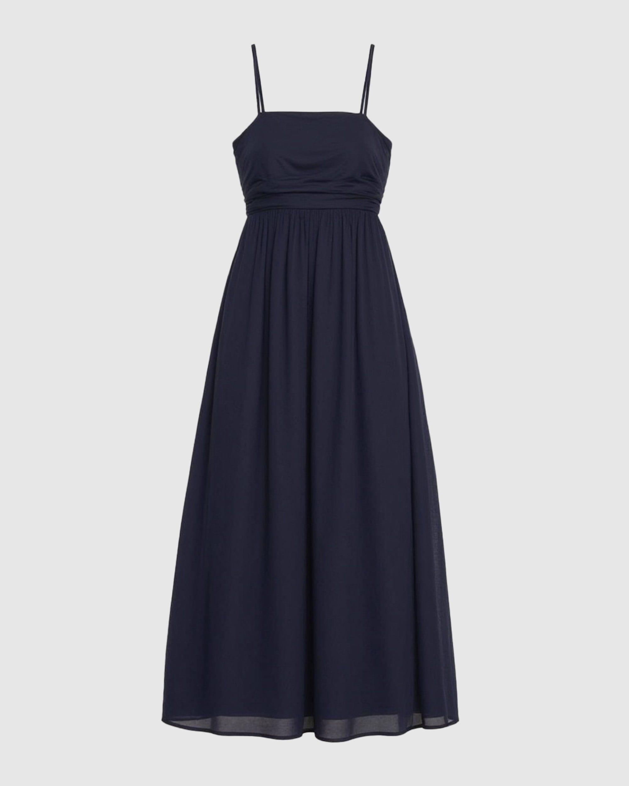 Aurora Ruched Organic Cotton Maxi Dress Product Image
